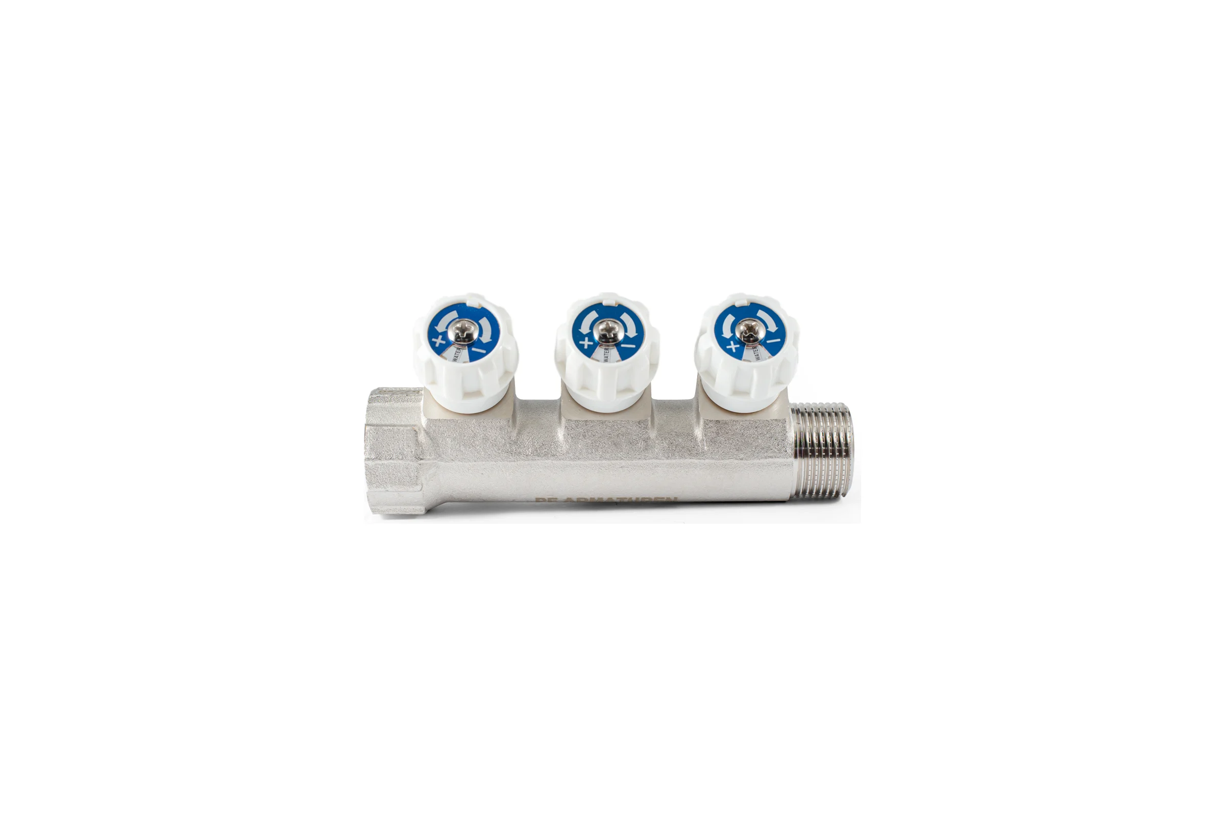 Коллектор с регулировочными вентилями PROFACTOR в/н 3/4" х 3 вых 1/2"нар PF MV 268.3