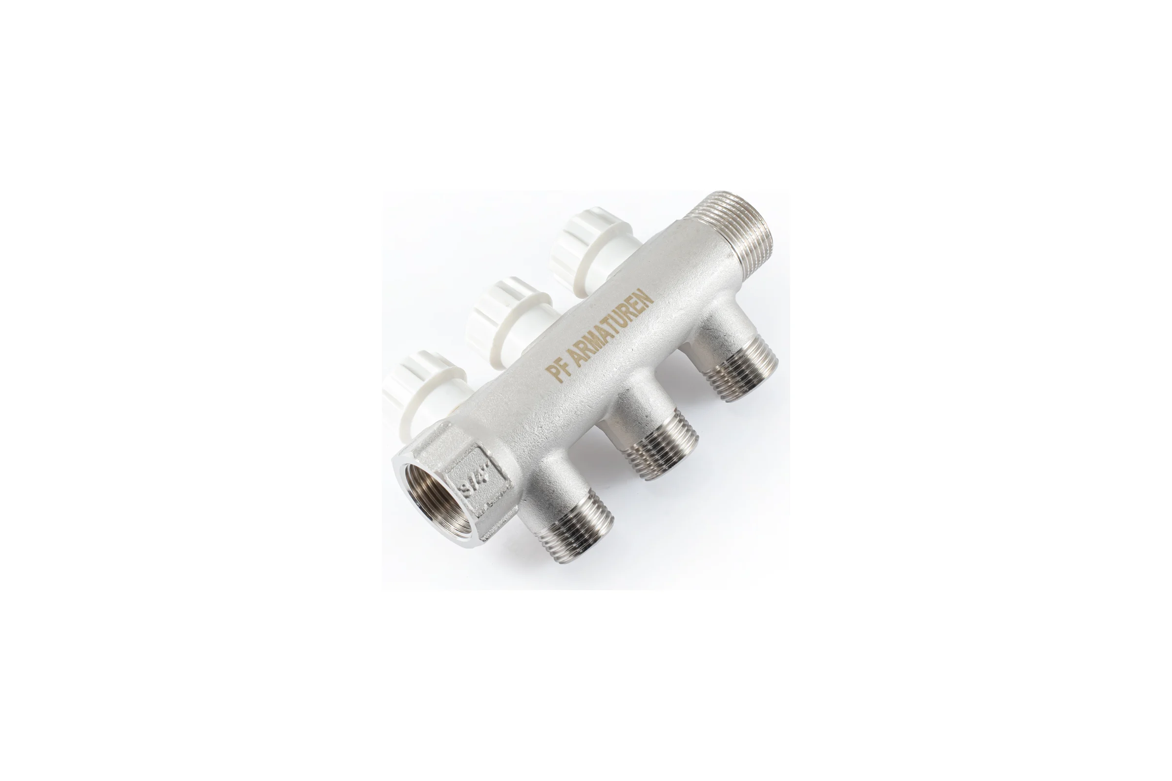 Коллектор с регулировочными вентилями PROFACTOR в/н 3/4" х 3 вых 1/2"нар PF MV 268.3