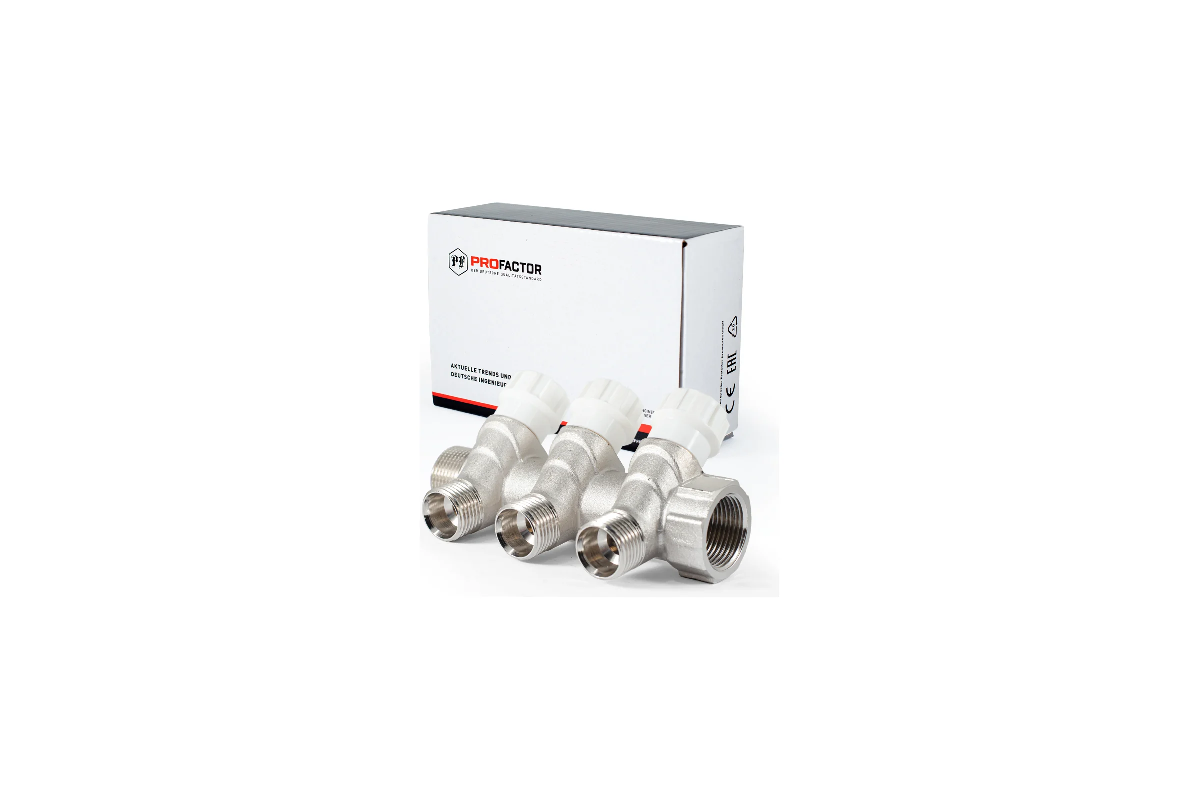 Коллектор с регулировочными вентилями PROFACTOR в/н 3/4" х 3 вых 1/2"нар PF MV 268.3