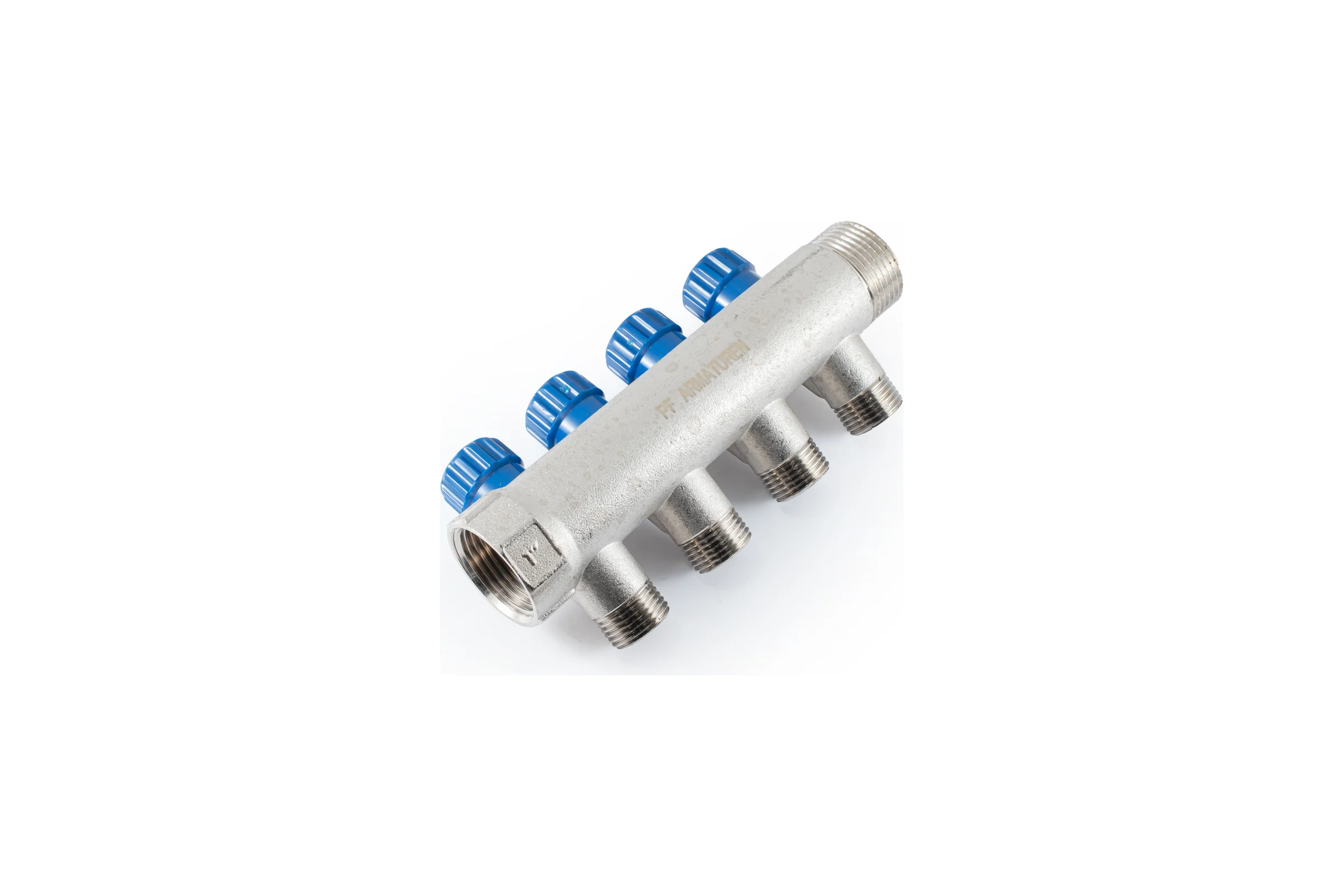 Коллектор с регулировочными вентилями PROFACTOR в/н 1" х 4 вых 1/2"нар PF MV 269.4