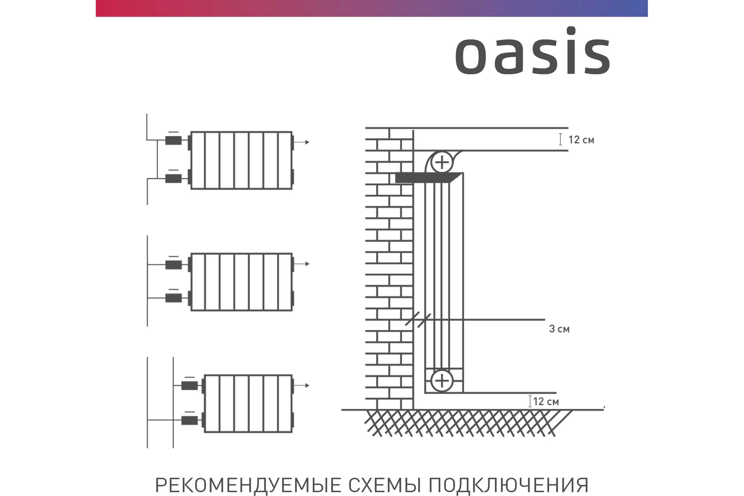 Биметаллический радиатор OASIS Эко 500/100/12 4640039487241