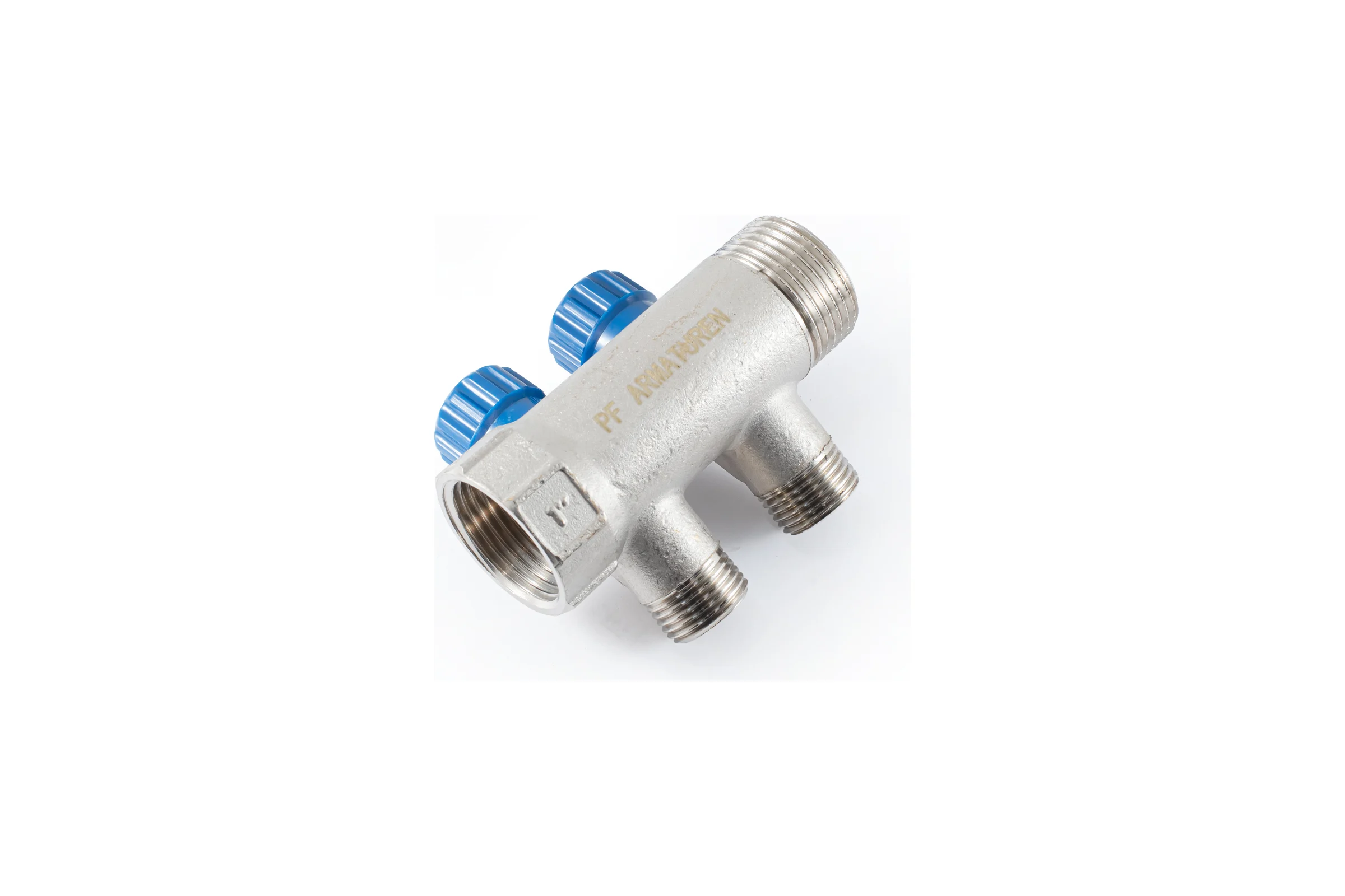 Коллектор с регулировочными вентилями PROFACTOR в/н 1" х 2 вых 1/2"нар PF MV 269.2