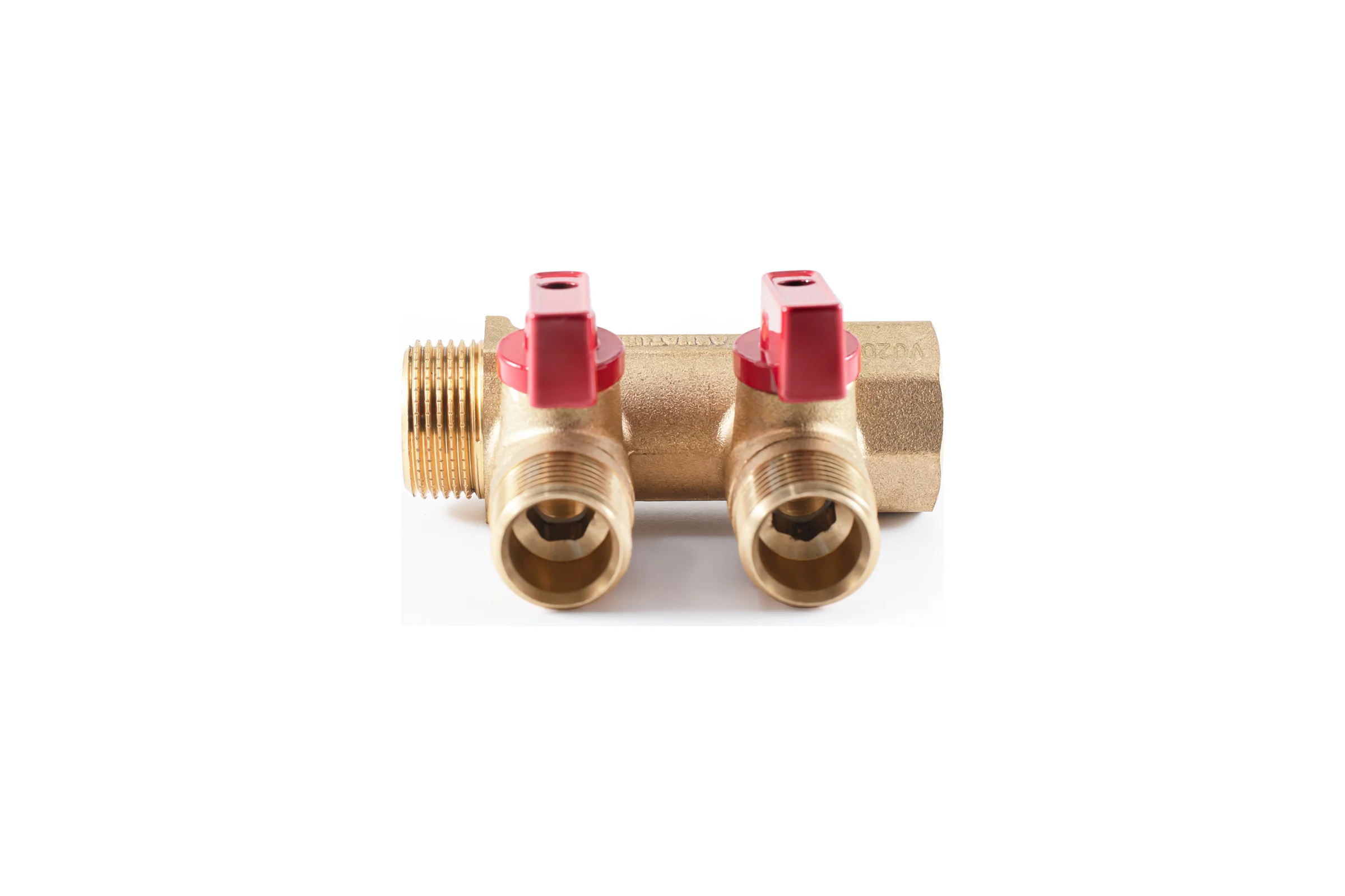 Коллектор с шаровыми кранами PROFACTOR  в/н 3/4" х 2 вых 1/2"нар PF MV 264.2