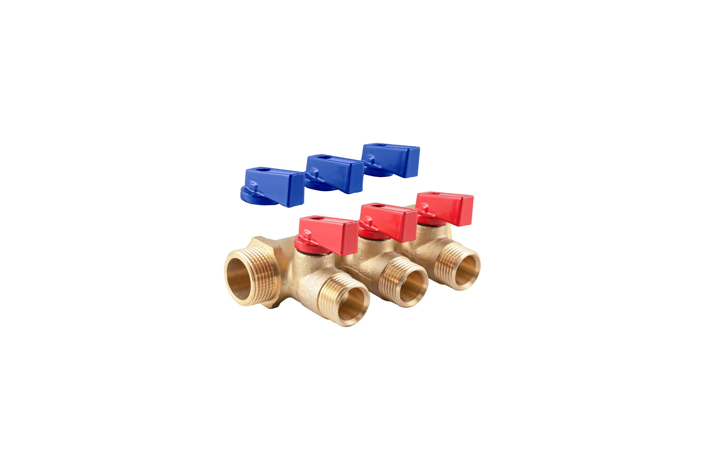 Коллектор с шаровыми кранами PROFACTOR в/н 3/4" х 3 вых 1/2"нар PF MV 264.3