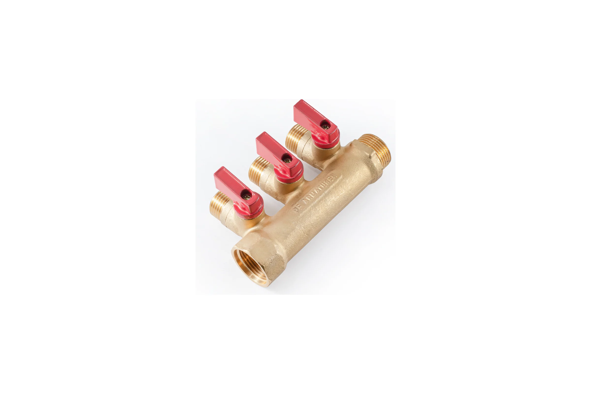 Коллектор с шаровыми кранами PROFACTOR в/н 3/4" х 3 вых 1/2"нар PF MV 264.3