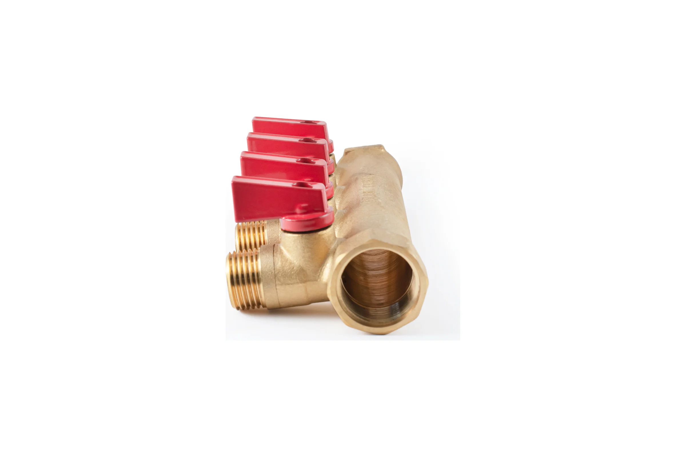 Коллектор с шаровыми кранами  PROFACTOR в/н 3/4" х 4 вых 1/2"нар PF MV 264.4