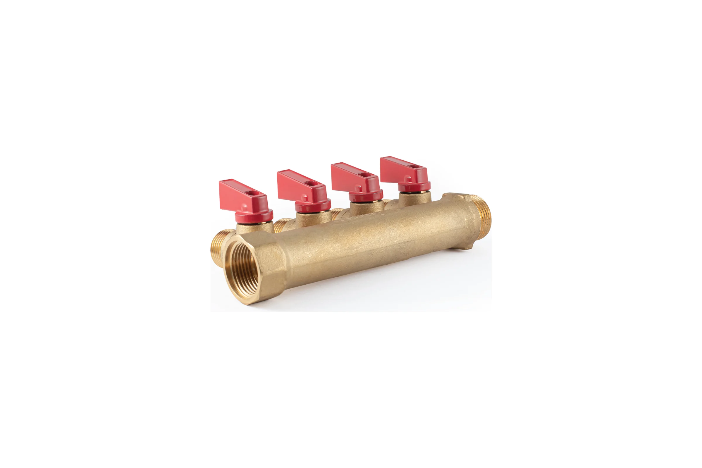 Коллектор с шаровыми кранами  PROFACTOR в/н 3/4" х 4 вых 1/2"нар PF MV 264.4