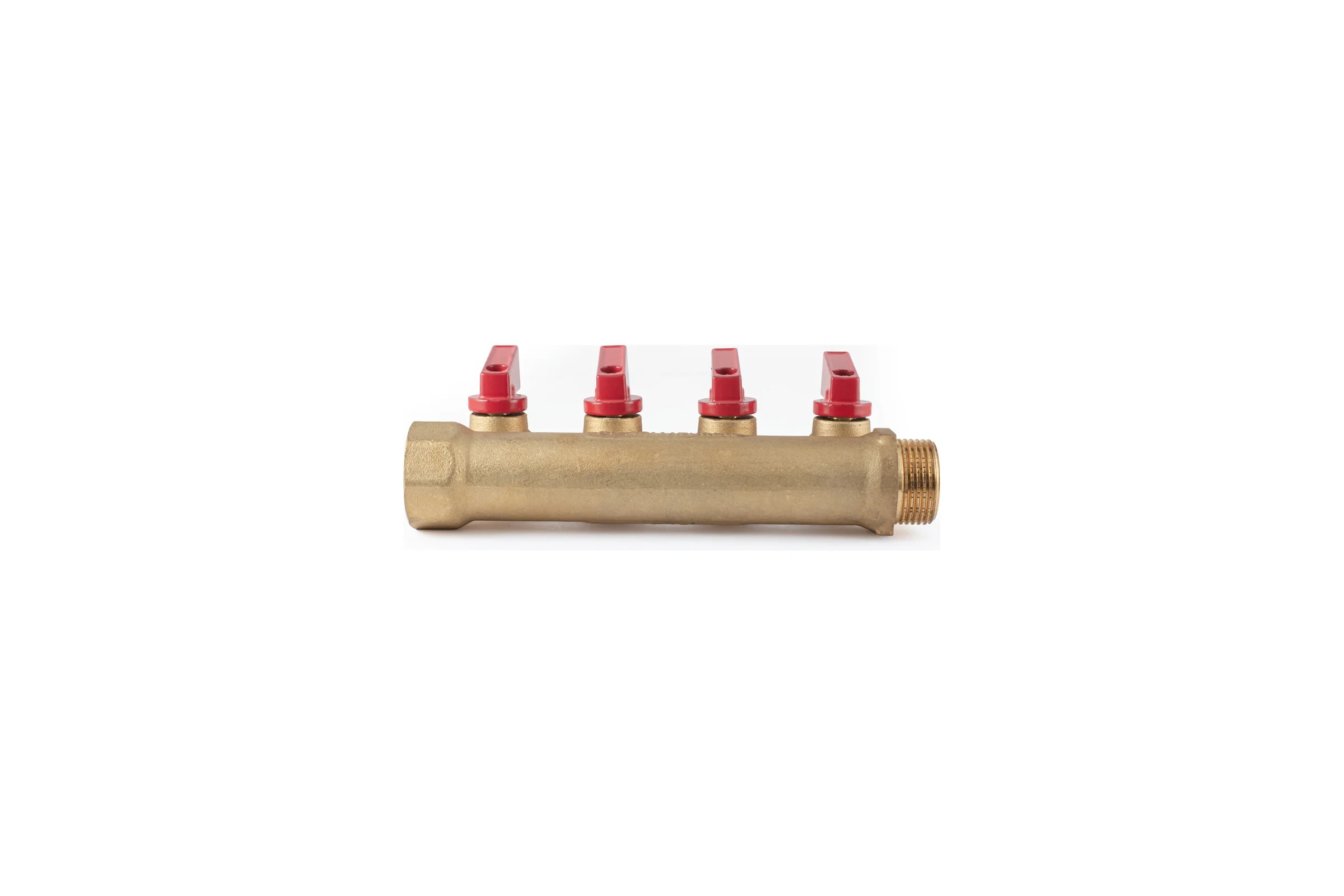 Коллектор с шаровыми кранами  PROFACTOR в/н 3/4" х 4 вых 1/2"нар PF MV 264.4