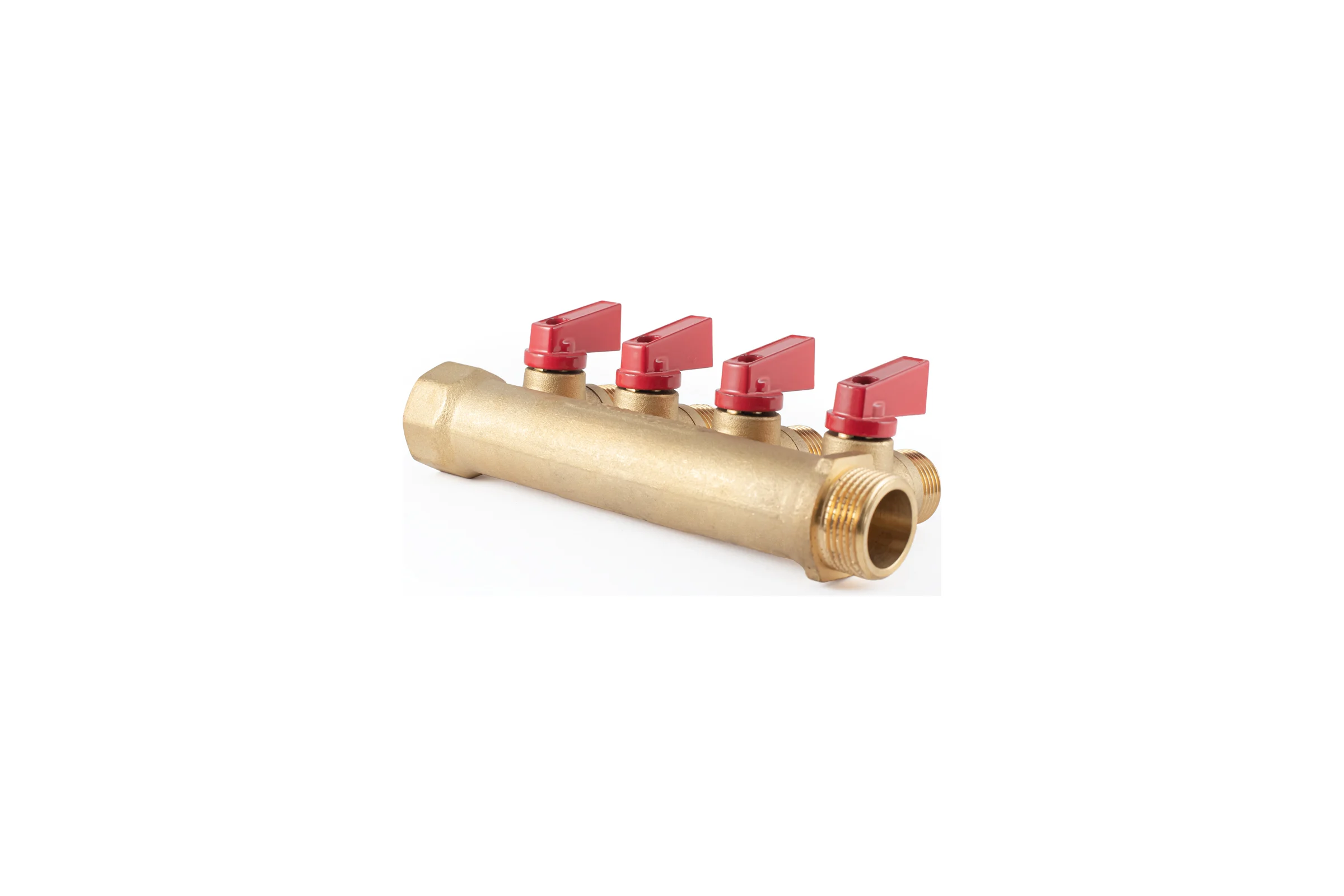 Коллектор с шаровыми кранами  PROFACTOR в/н 3/4" х 4 вых 1/2"нар PF MV 264.4