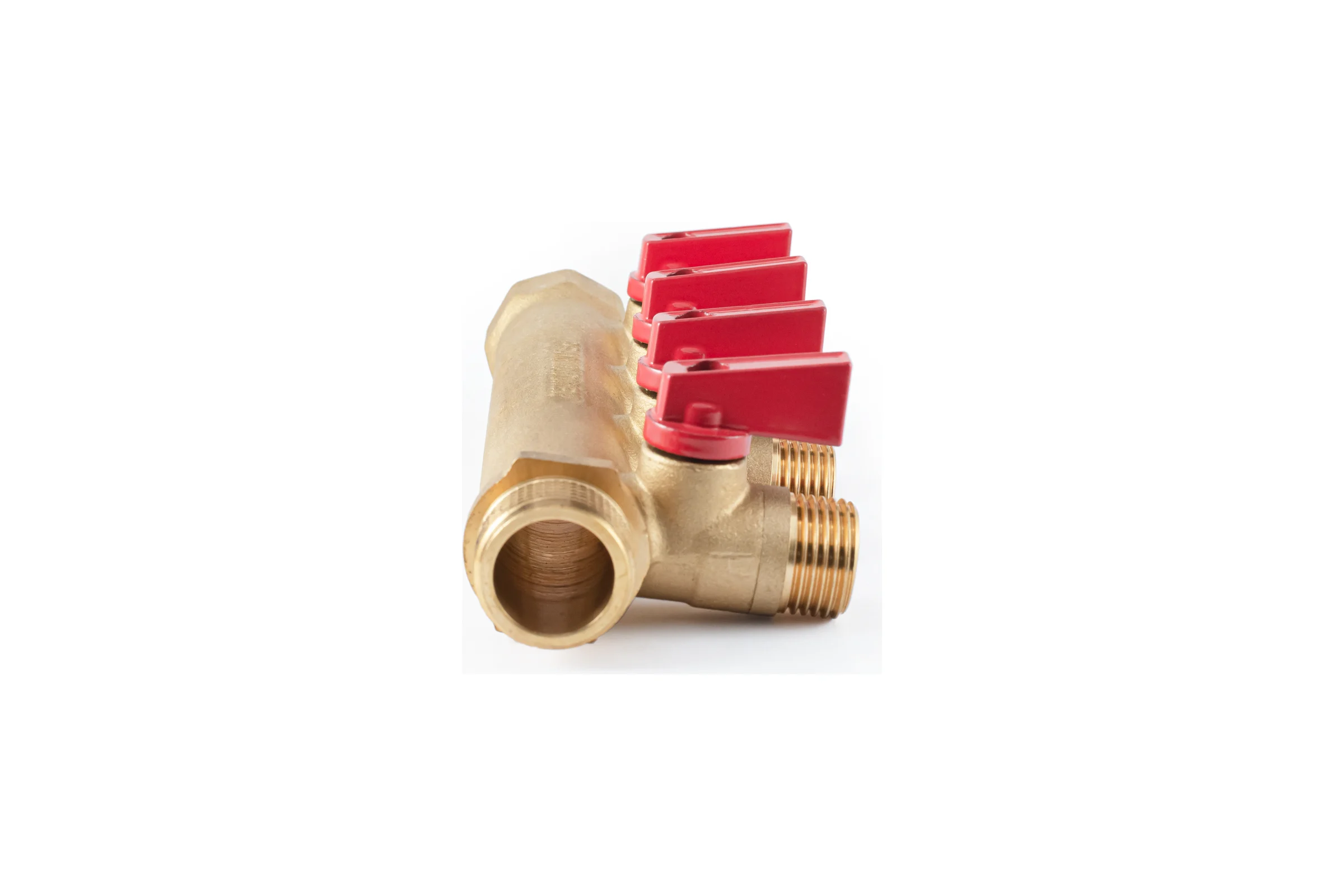 Коллектор с шаровыми кранами  PROFACTOR в/н 3/4" х 4 вых 1/2"нар PF MV 264.4
