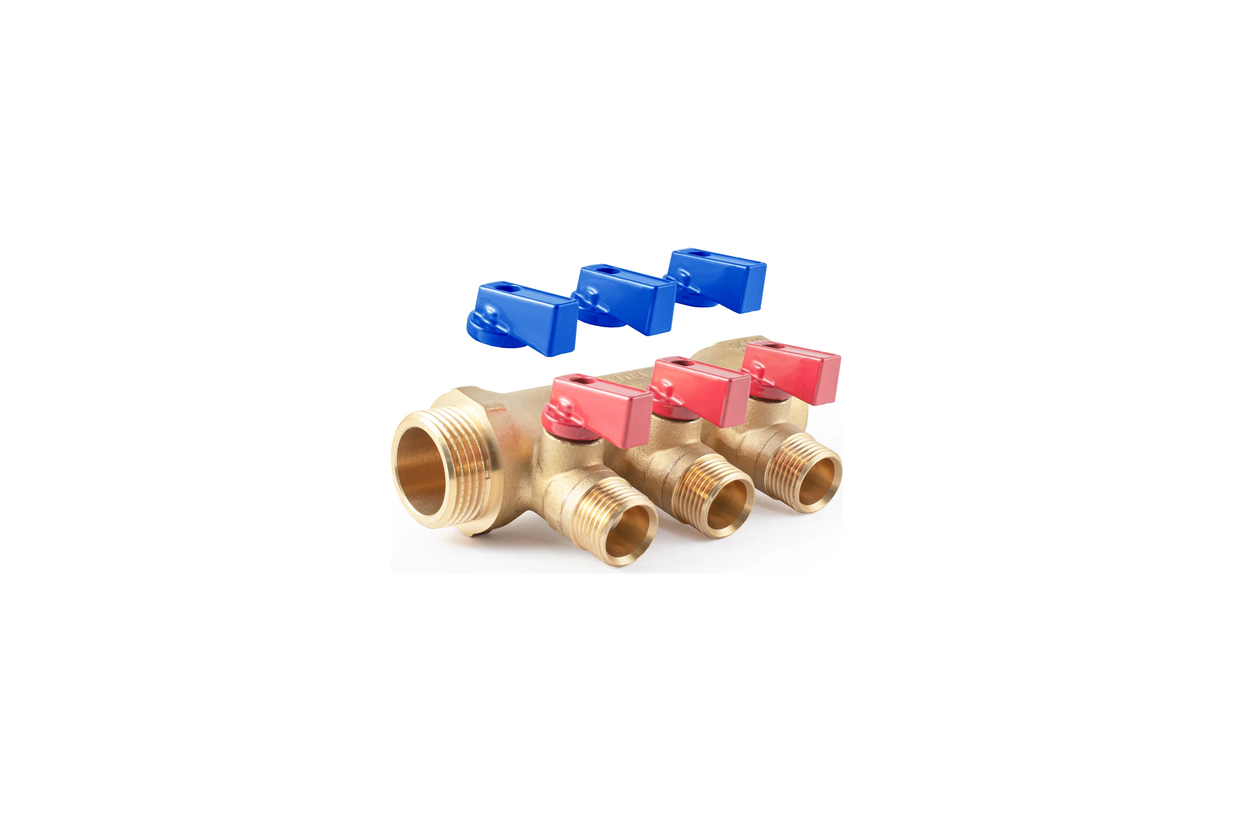 Коллектор с шаровыми кранами PROFACTOR в/н 1" х 3 вых 1/2"нар PF MV 265.3