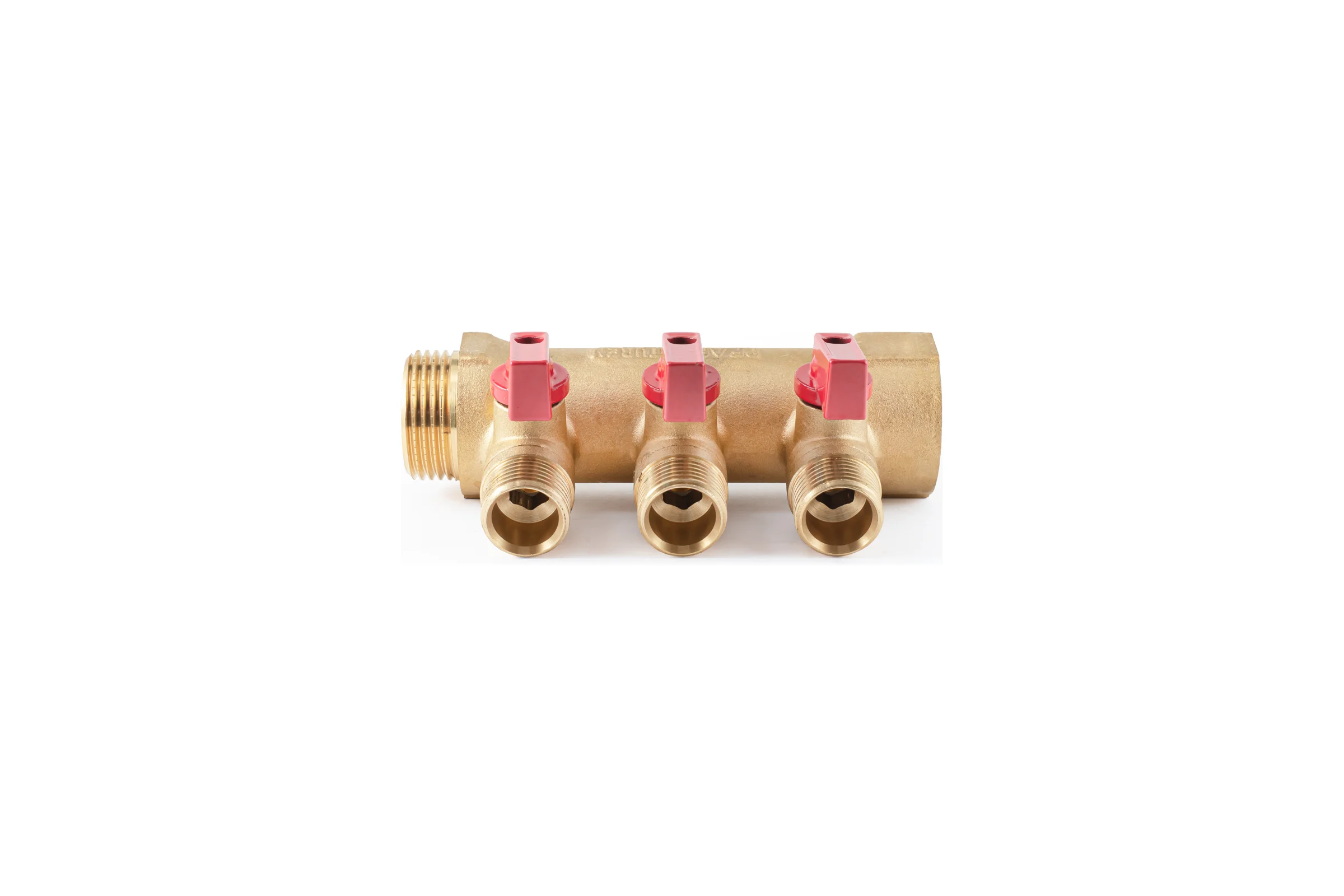 Коллектор с шаровыми кранами PROFACTOR в/н 1" х 3 вых 1/2"нар PF MV 265.3