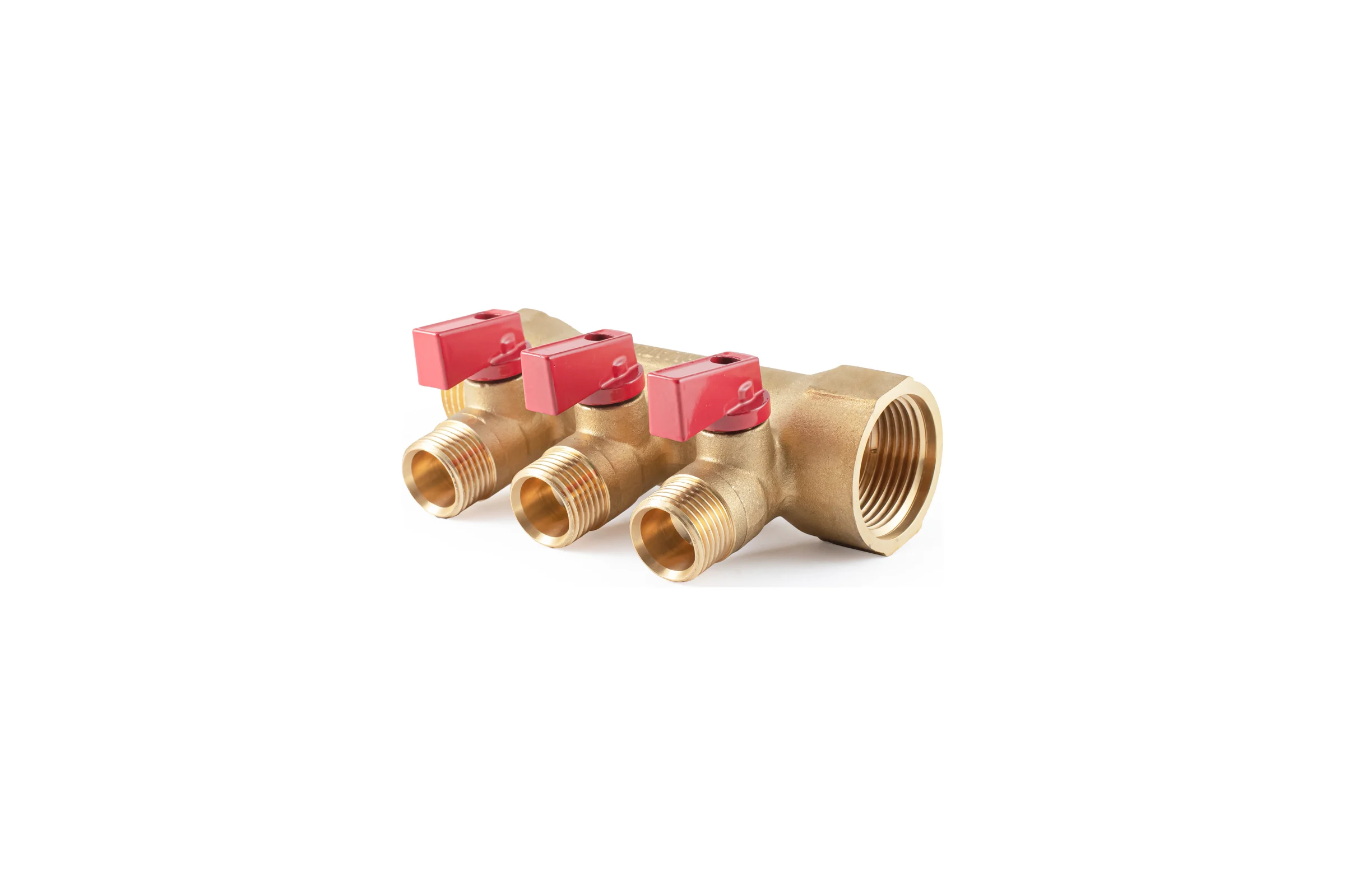 Коллектор с шаровыми кранами PROFACTOR в/н 1" х 3 вых 1/2"нар PF MV 265.3