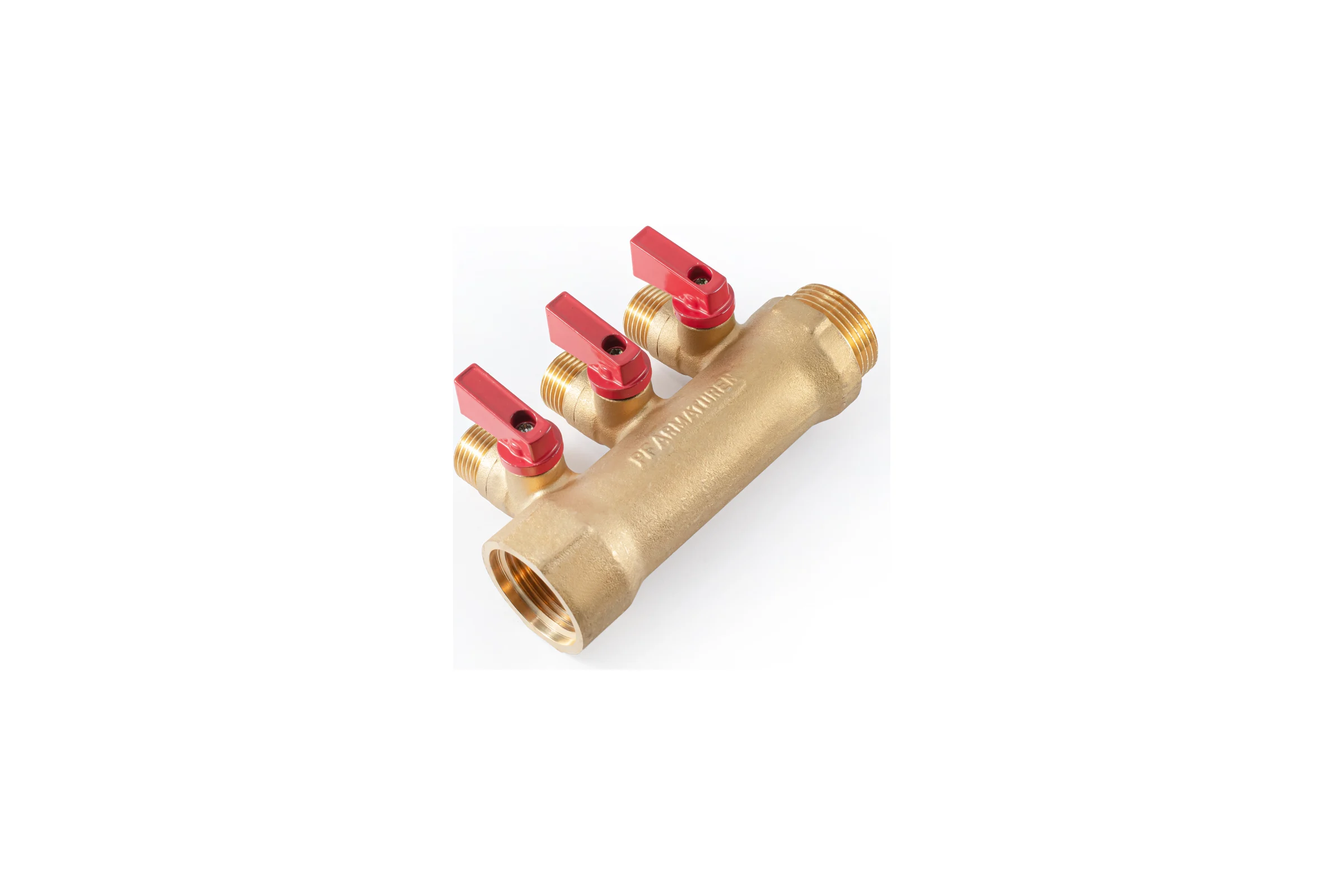 Коллектор с шаровыми кранами PROFACTOR в/н 1" х 3 вых 1/2"нар PF MV 265.3