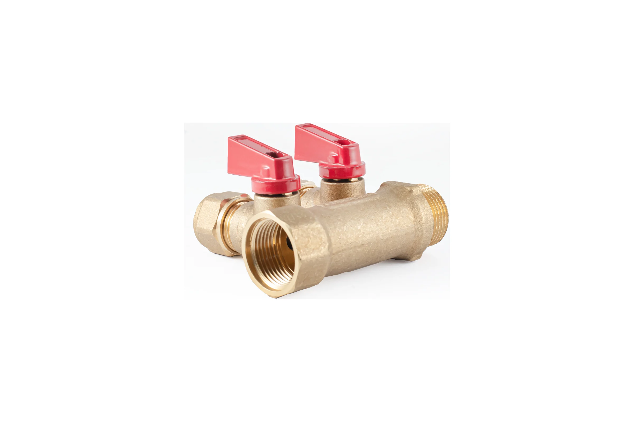 Коллектор с шаровыми кранами PROFACTOR в/н 3/4" х 2 вых 16 цанга PF MVP 266.2