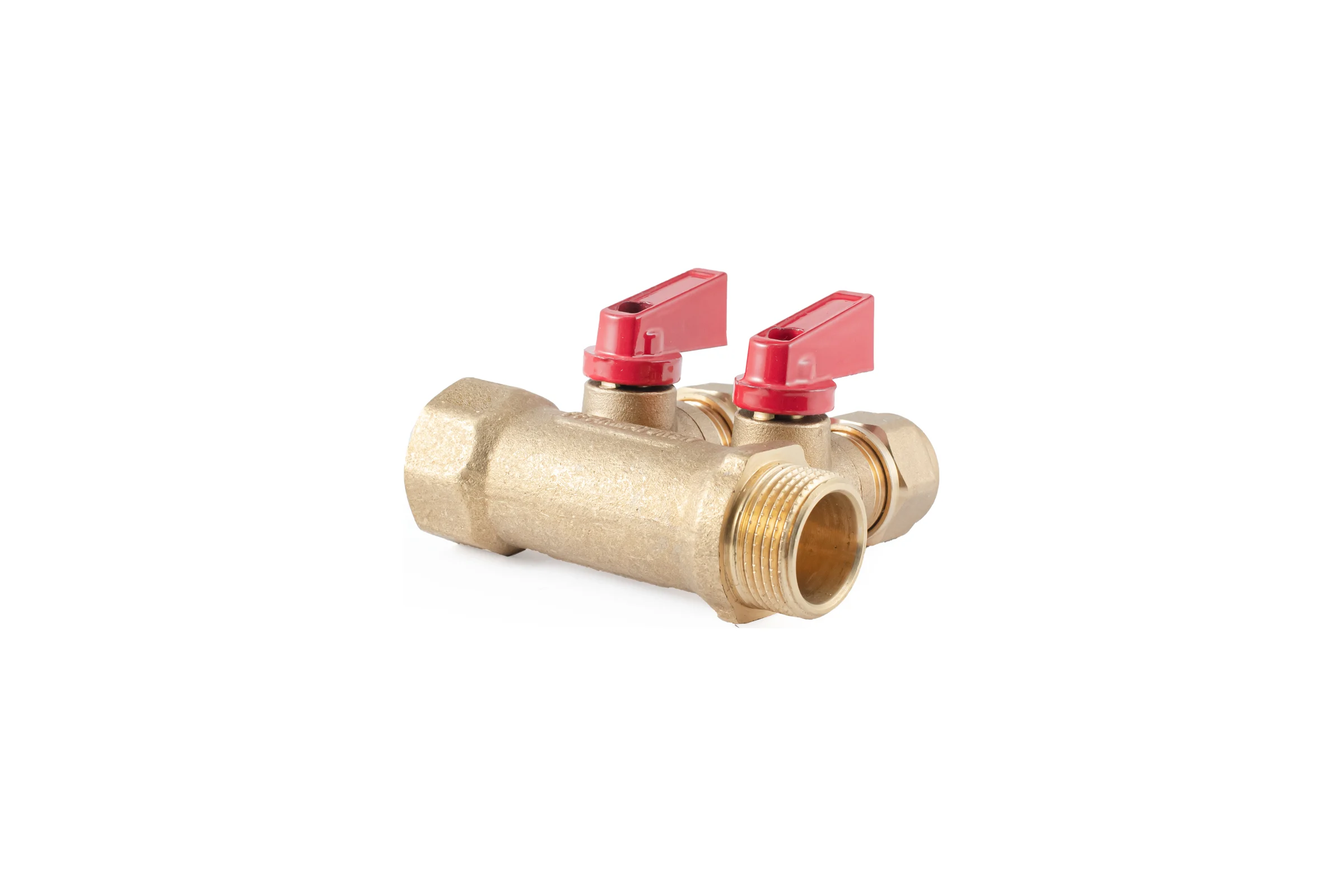 Коллектор с шаровыми кранами PROFACTOR в/н 3/4" х 2 вых 16 цанга PF MVP 266.2