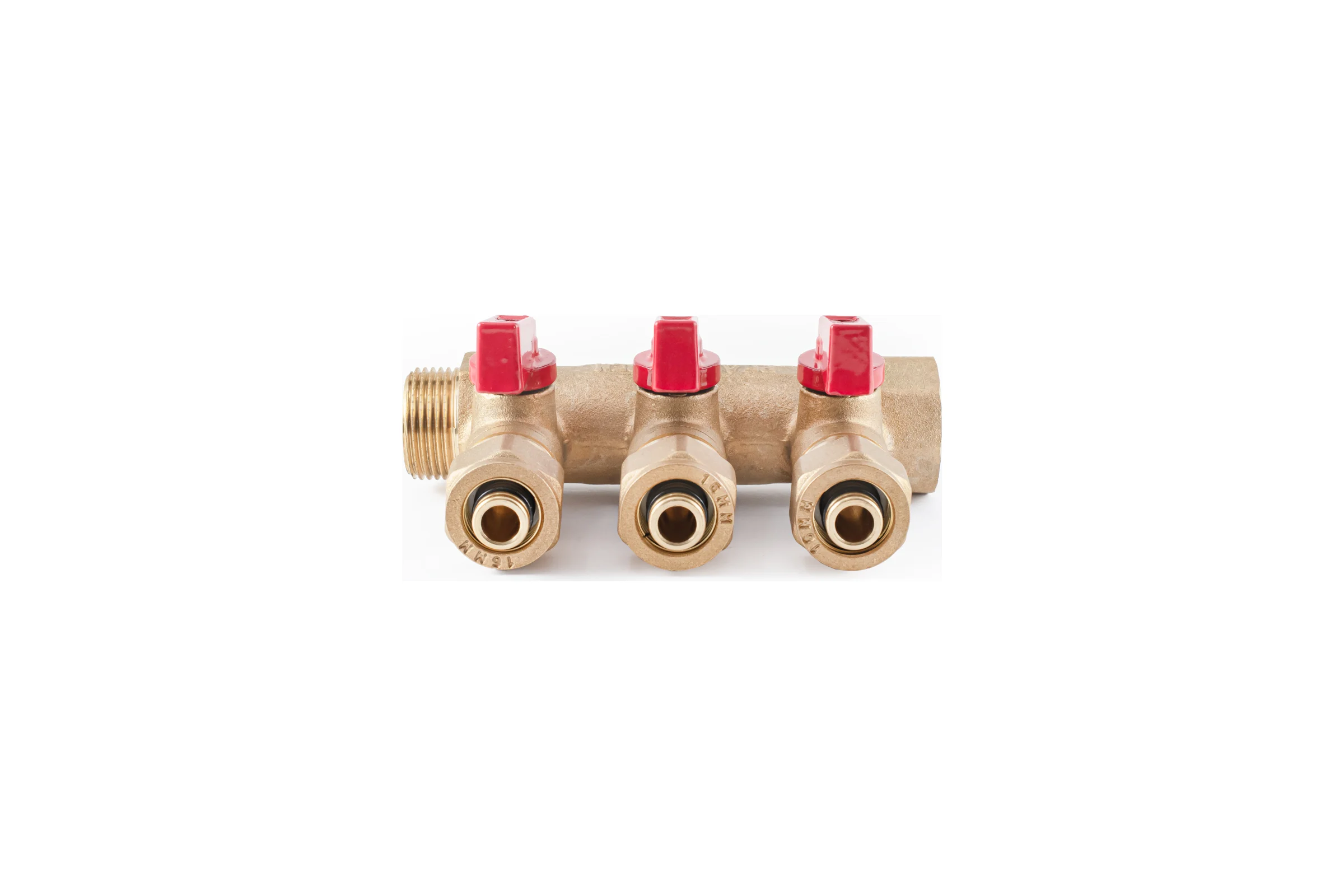Коллектор с шаровыми кранами PROFACTOR в/н 3/4" х 3 вых 16 цанга PF MVP 266.3