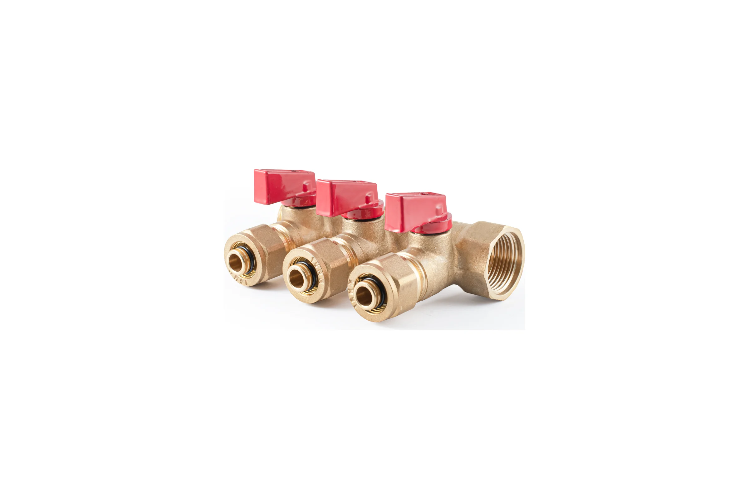 Коллектор с шаровыми кранами PROFACTOR в/н 3/4" х 3 вых 16 цанга PF MVP 266.3