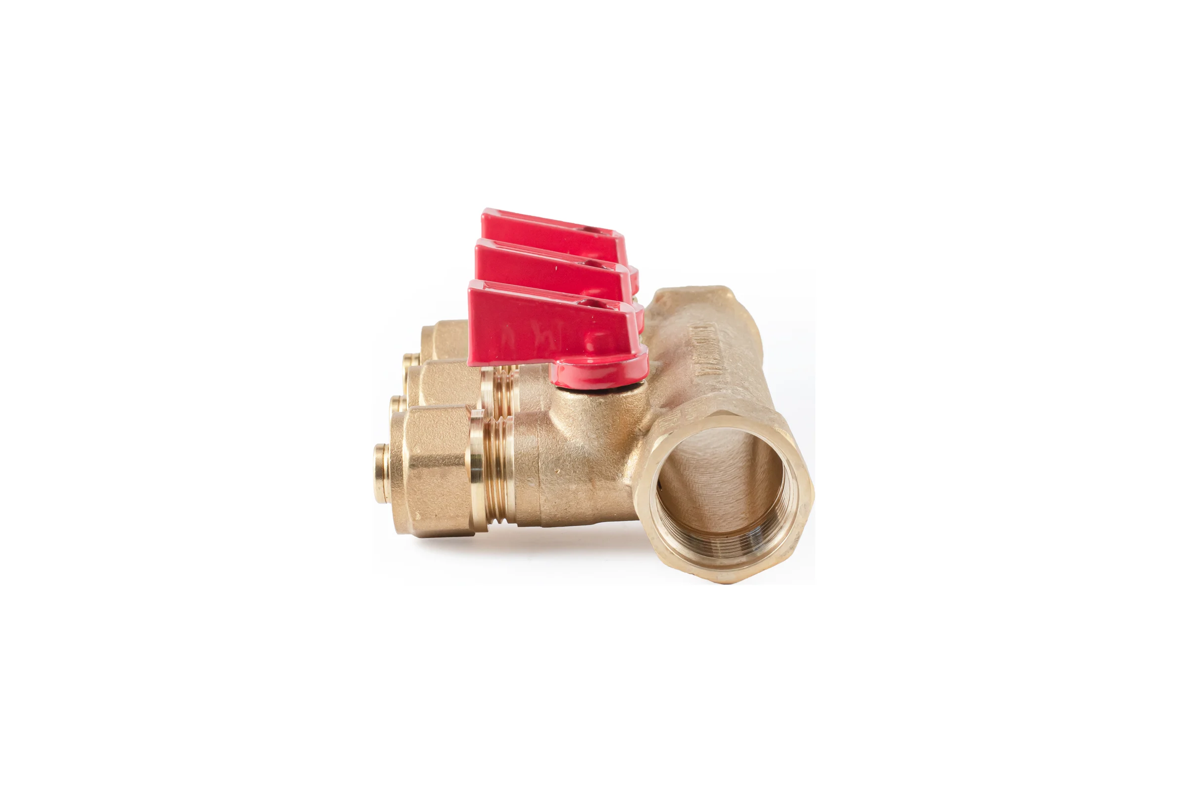 Коллектор с шаровыми кранами PROFACTOR в/н 3/4" х 3 вых 16 цанга PF MVP 266.3