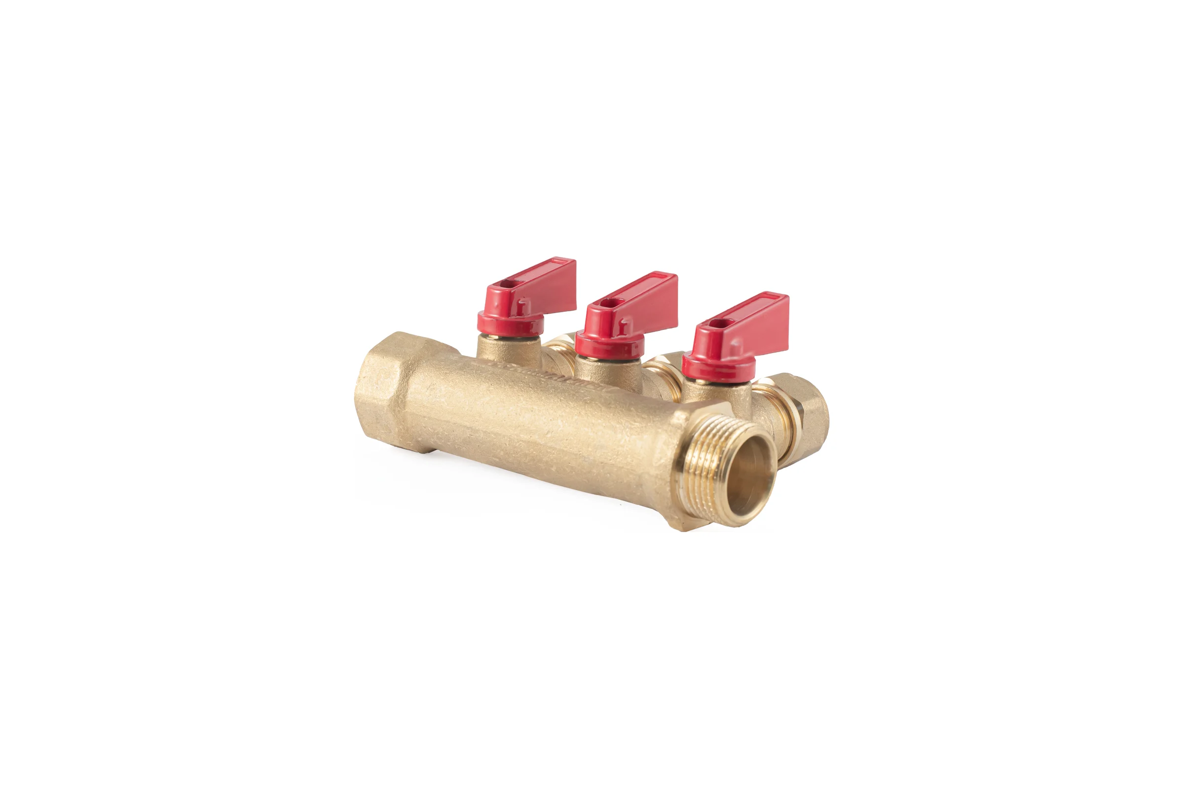 Коллектор с шаровыми кранами PROFACTOR в/н 3/4" х 3 вых 16 цанга PF MVP 266.3