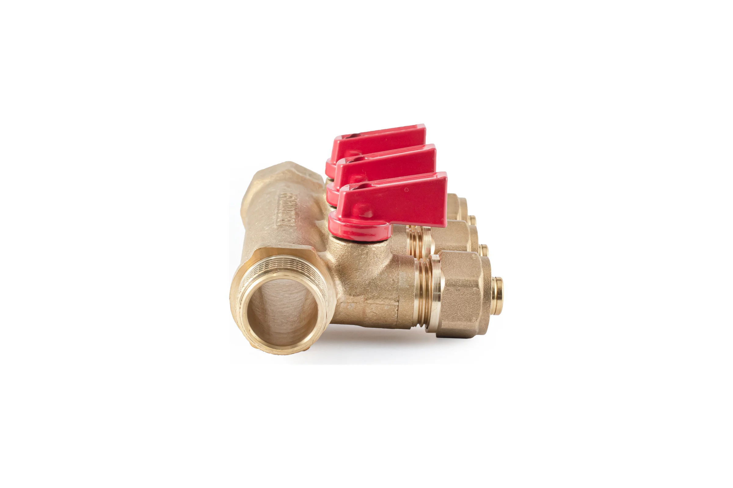 Коллектор с шаровыми кранами PROFACTOR в/н 3/4" х 3 вых 16 цанга PF MVP 266.3