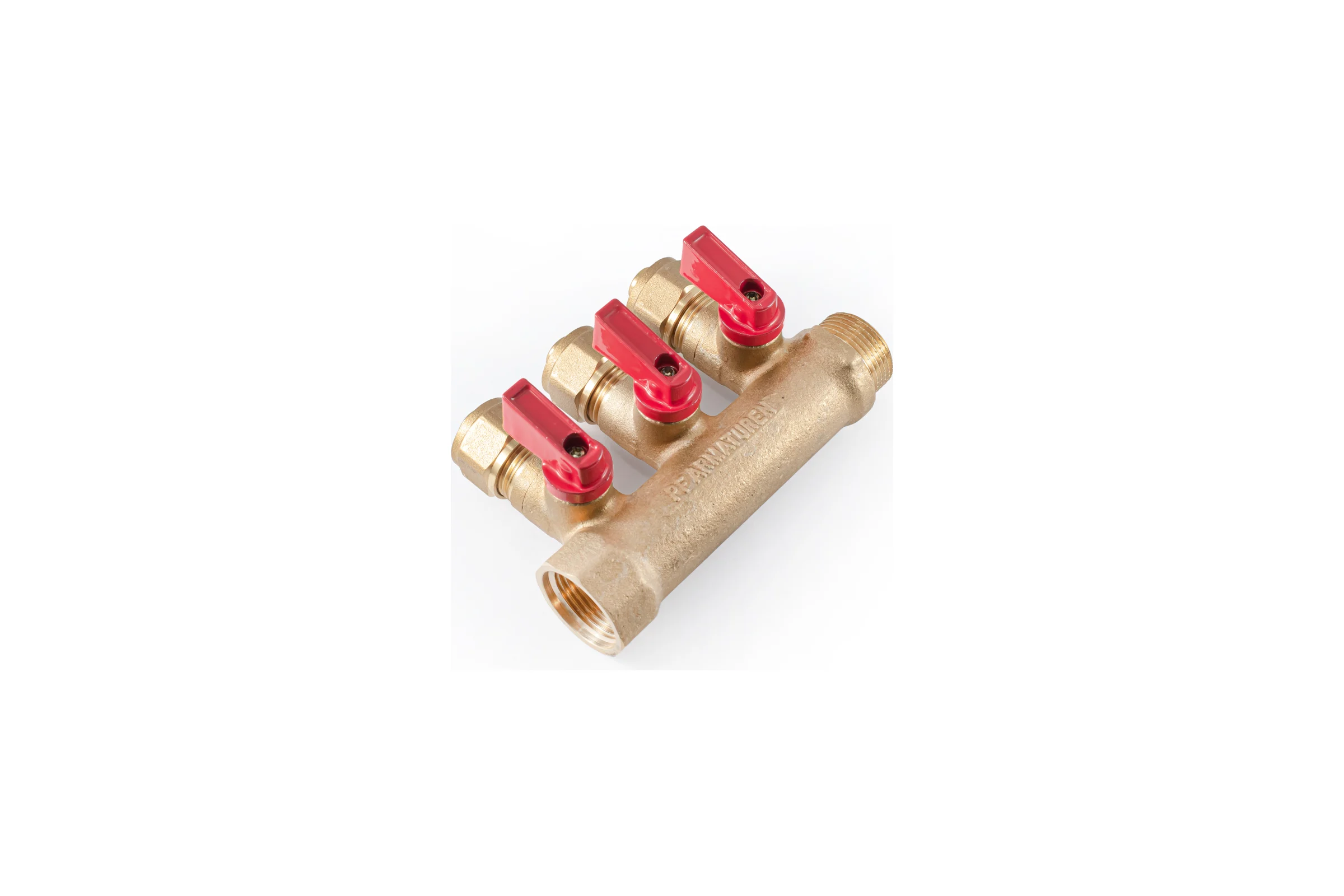 Коллектор с шаровыми кранами PROFACTOR в/н 3/4" х 3 вых 16 цанга PF MVP 266.3