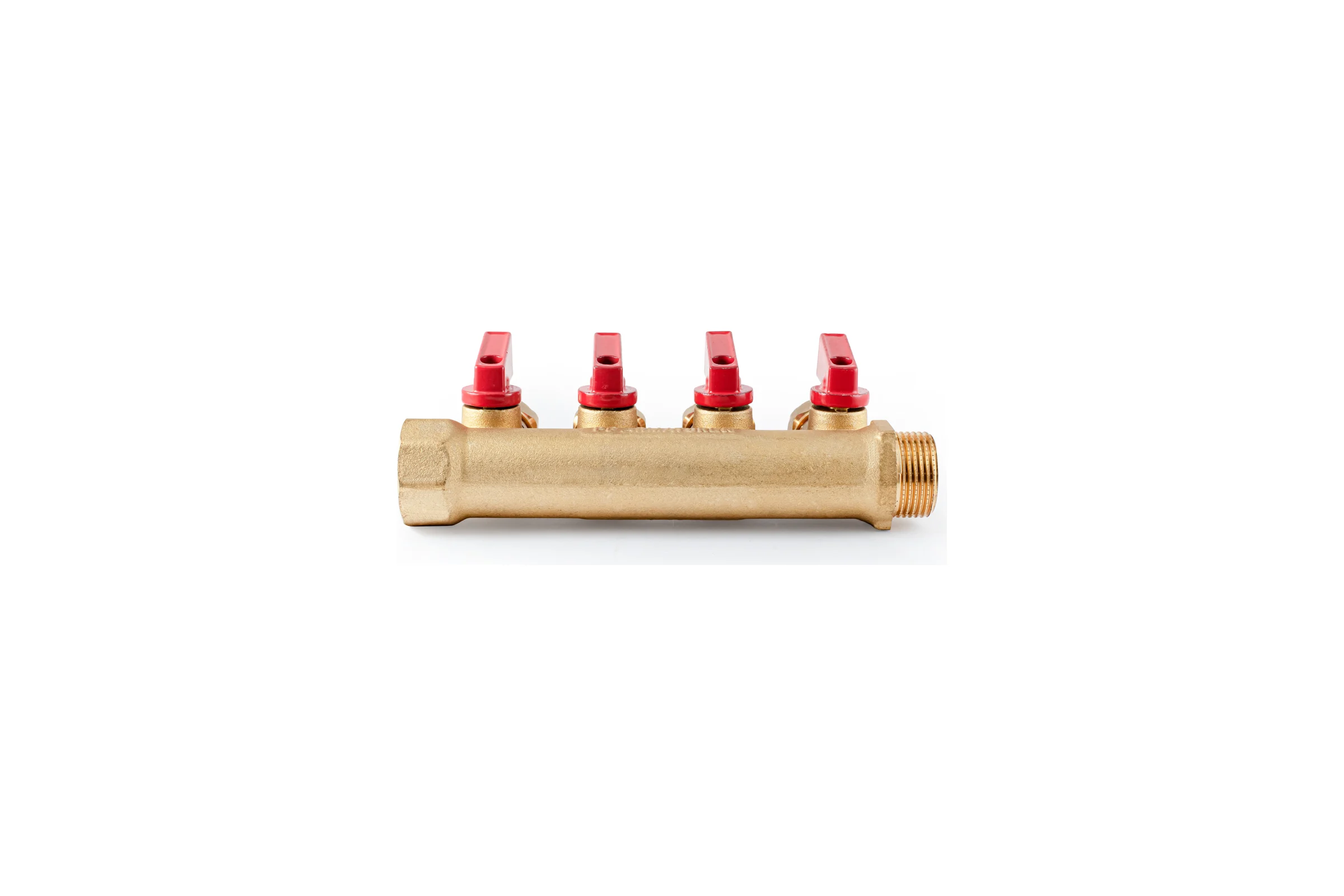 Коллектор с шаровыми кранами PROFACTOR в/н 3/4" х 4 вых 16 цанга PF MVP 266.4