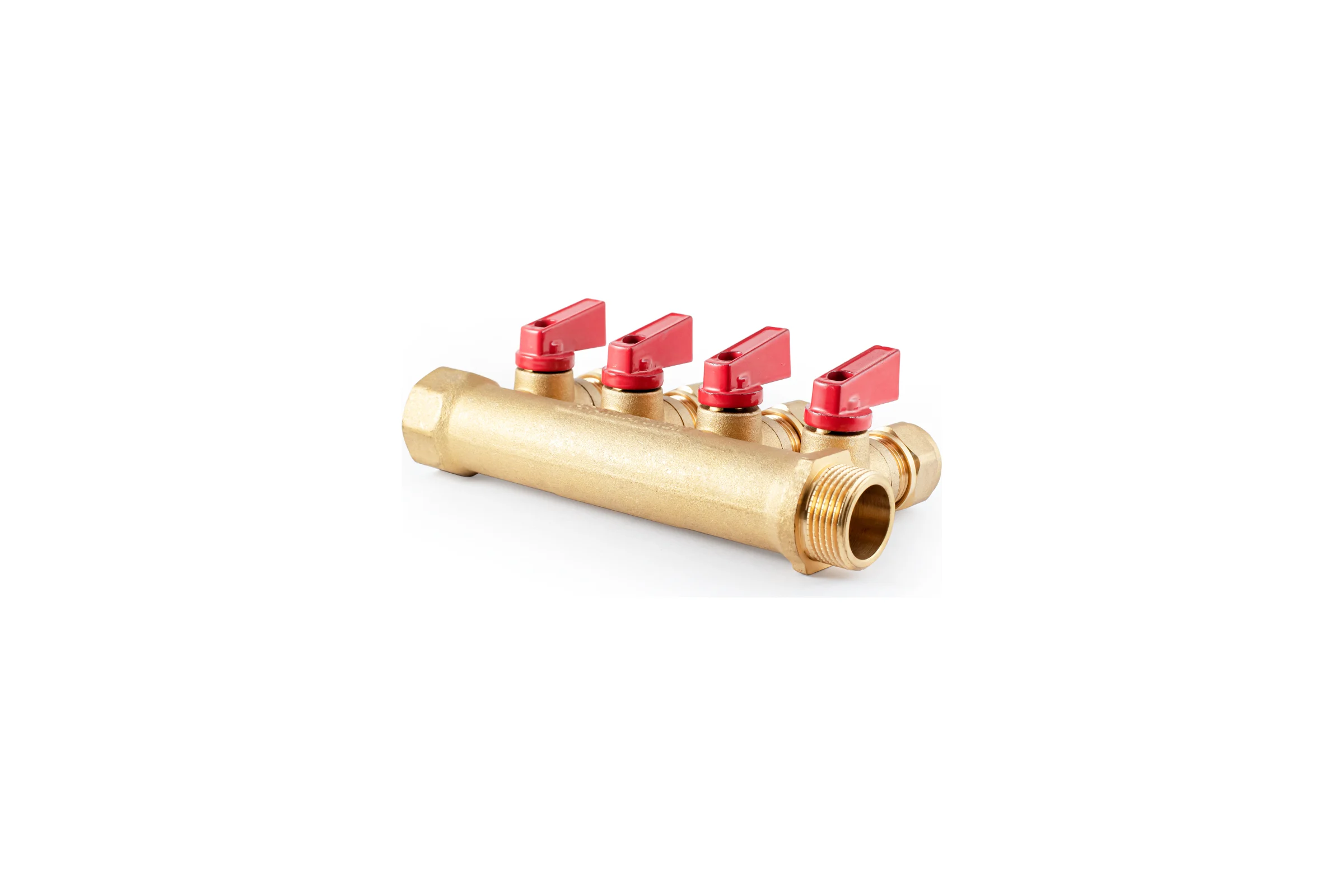 Коллектор с шаровыми кранами PROFACTOR в/н 3/4" х 4 вых 16 цанга PF MVP 266.4