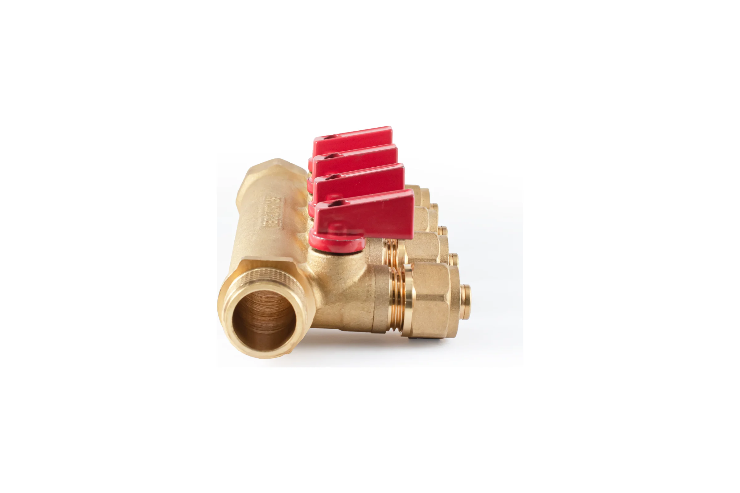 Коллектор с шаровыми кранами PROFACTOR в/н 3/4" х 4 вых 16 цанга PF MVP 266.4