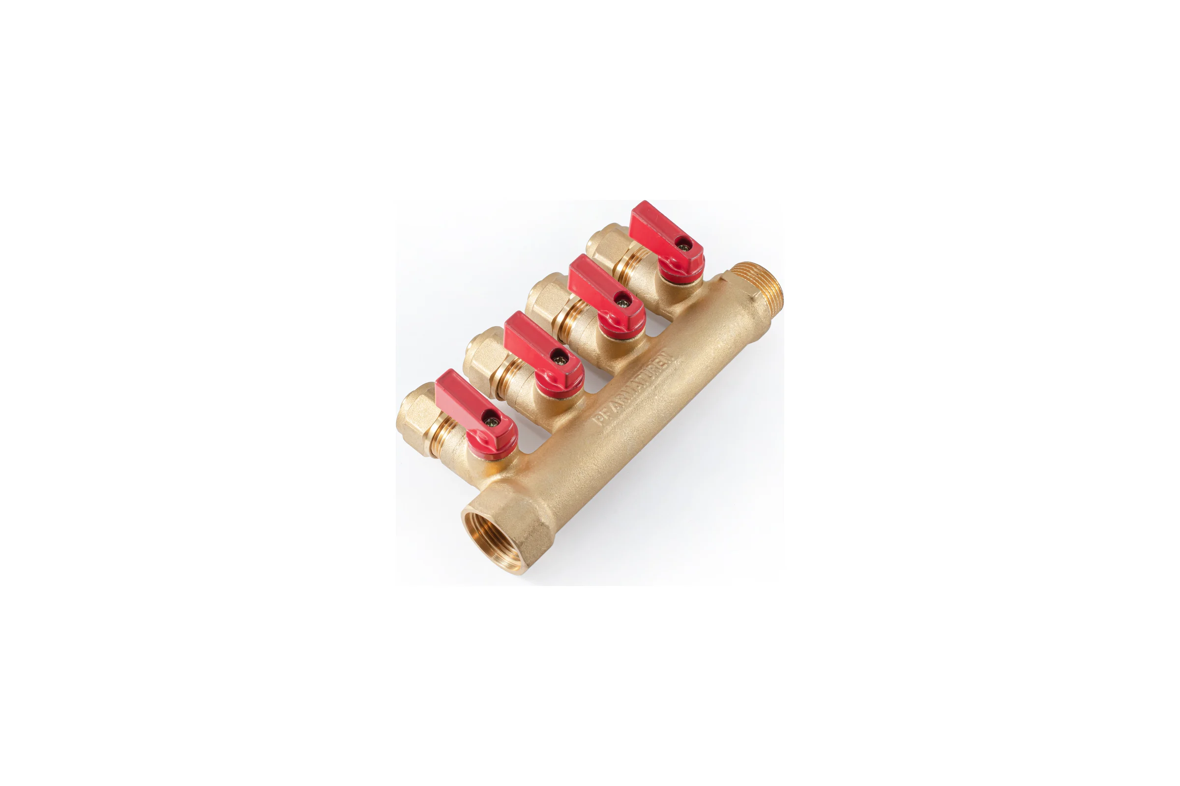 Коллектор с шаровыми кранами PROFACTOR в/н 3/4" х 4 вых 16 цанга PF MVP 266.4