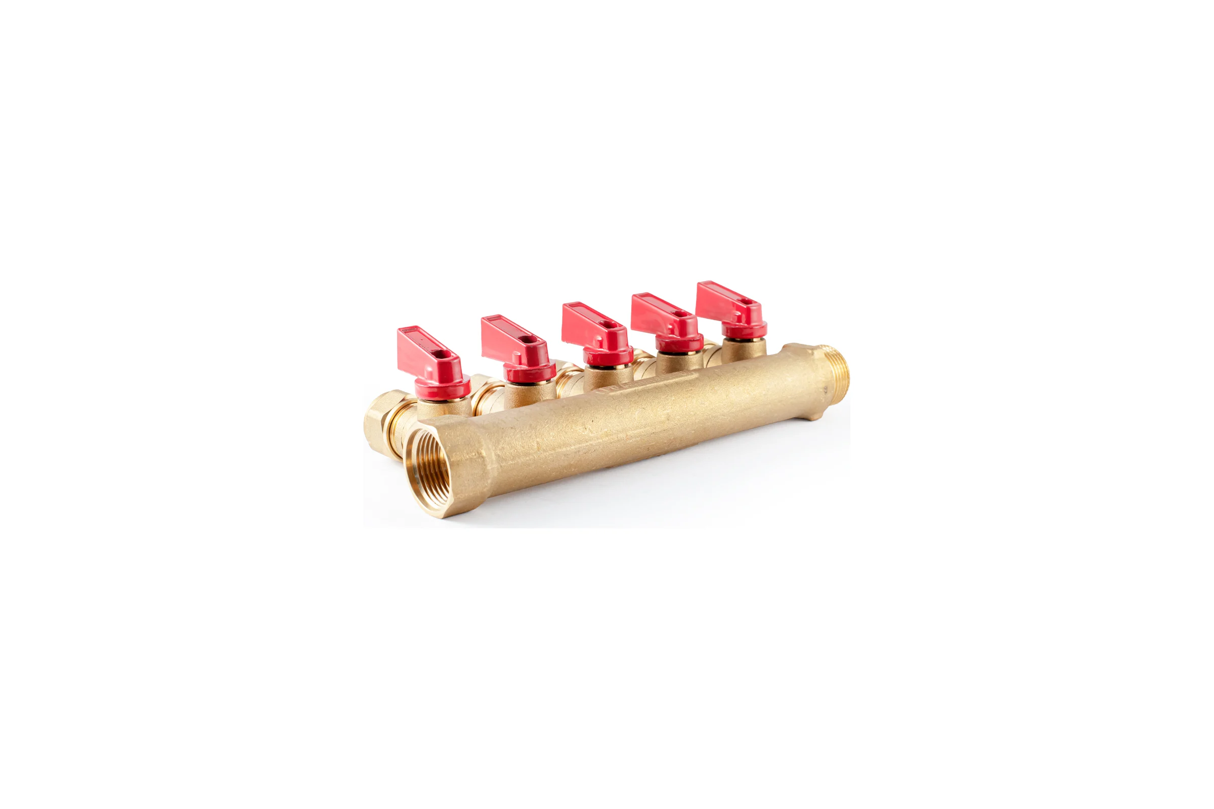 Коллектор с шаровыми кранами PROFACTOR в/н 3/4" х 5 вых 16 цанга PF MVP 266.5