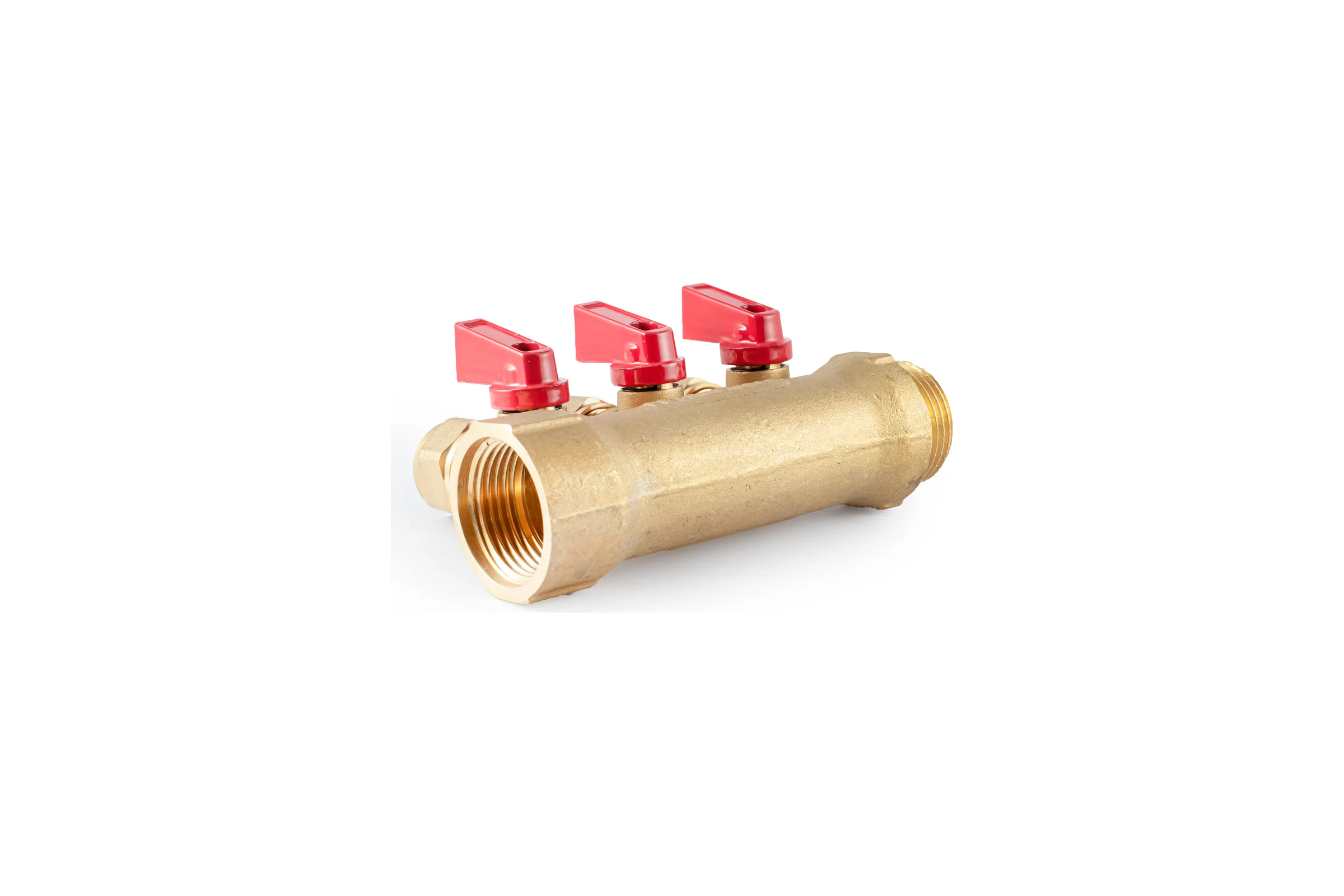 Коллектор с шаровыми кранами PROFACTOR в/н 1" х 3 вых 16 цанга PF MVP 267.3