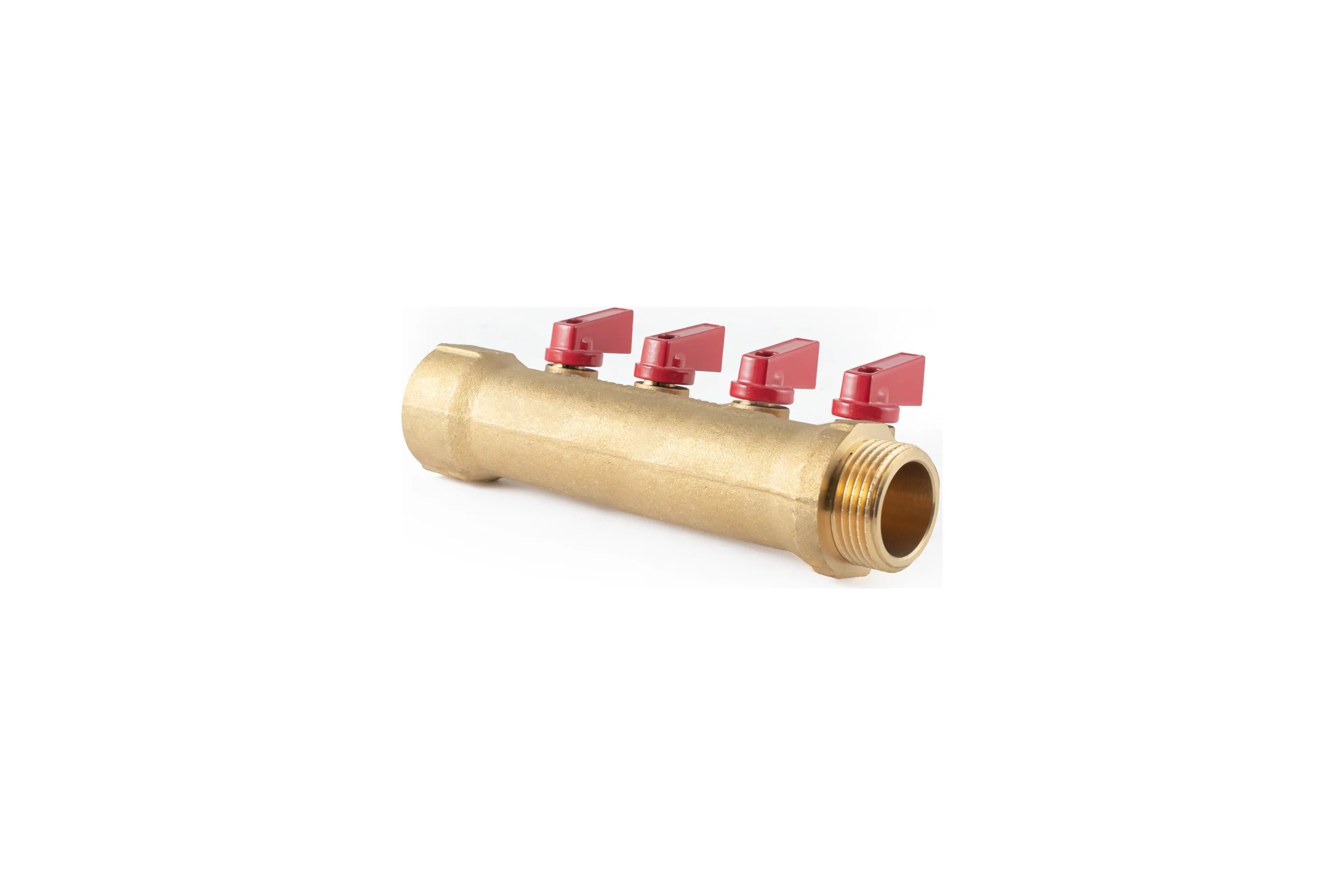 Коллектор с шаровыми кранами PROFACTOR в/н 1" х 4 вых 1/2"нар PF MV 265.4