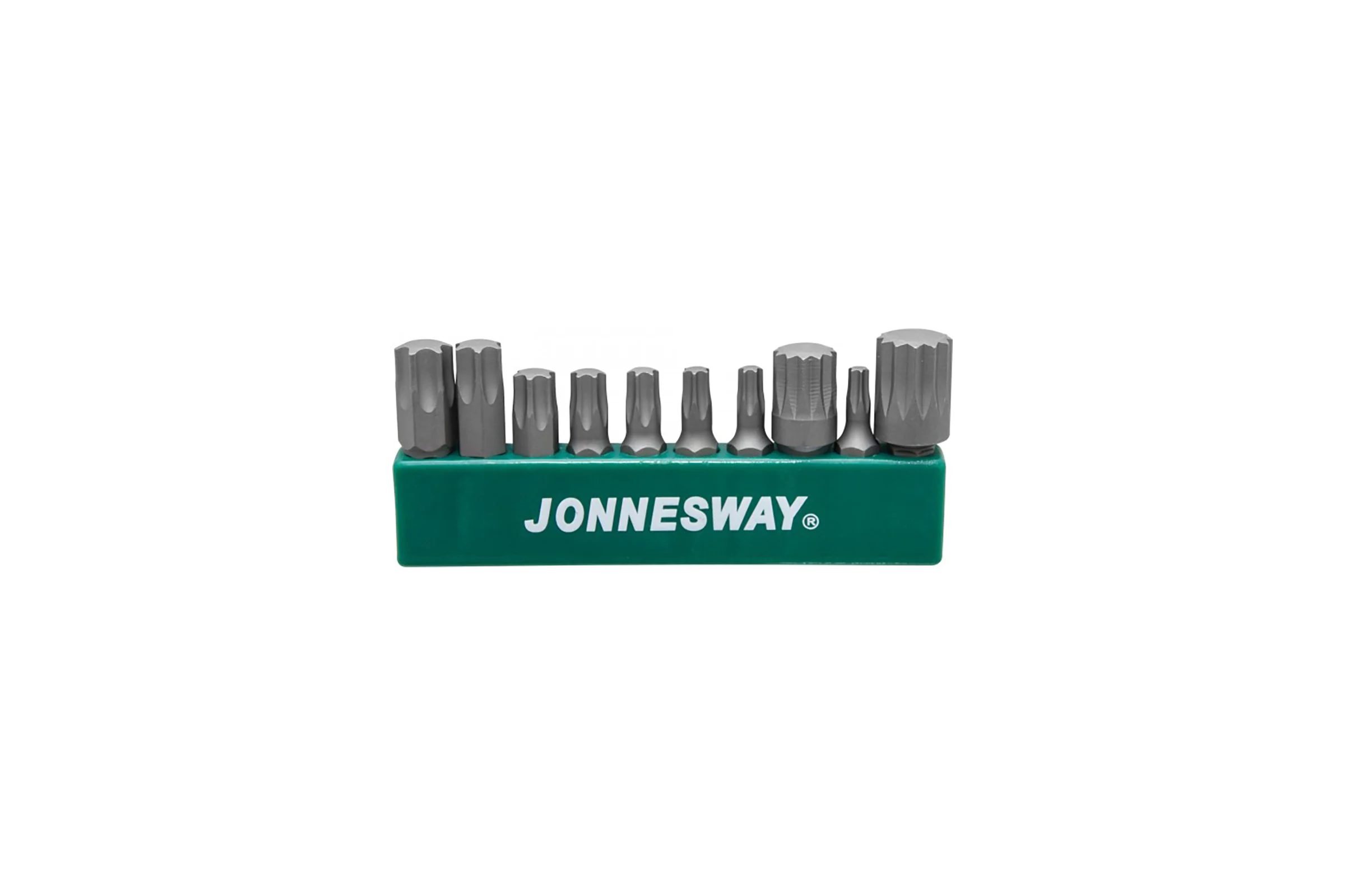 Набор вставок-бит 1/4" HDR на пластиковом держателе, TORX, SPLINE, 10 шт Jonnesway S04H-D23010S 46379