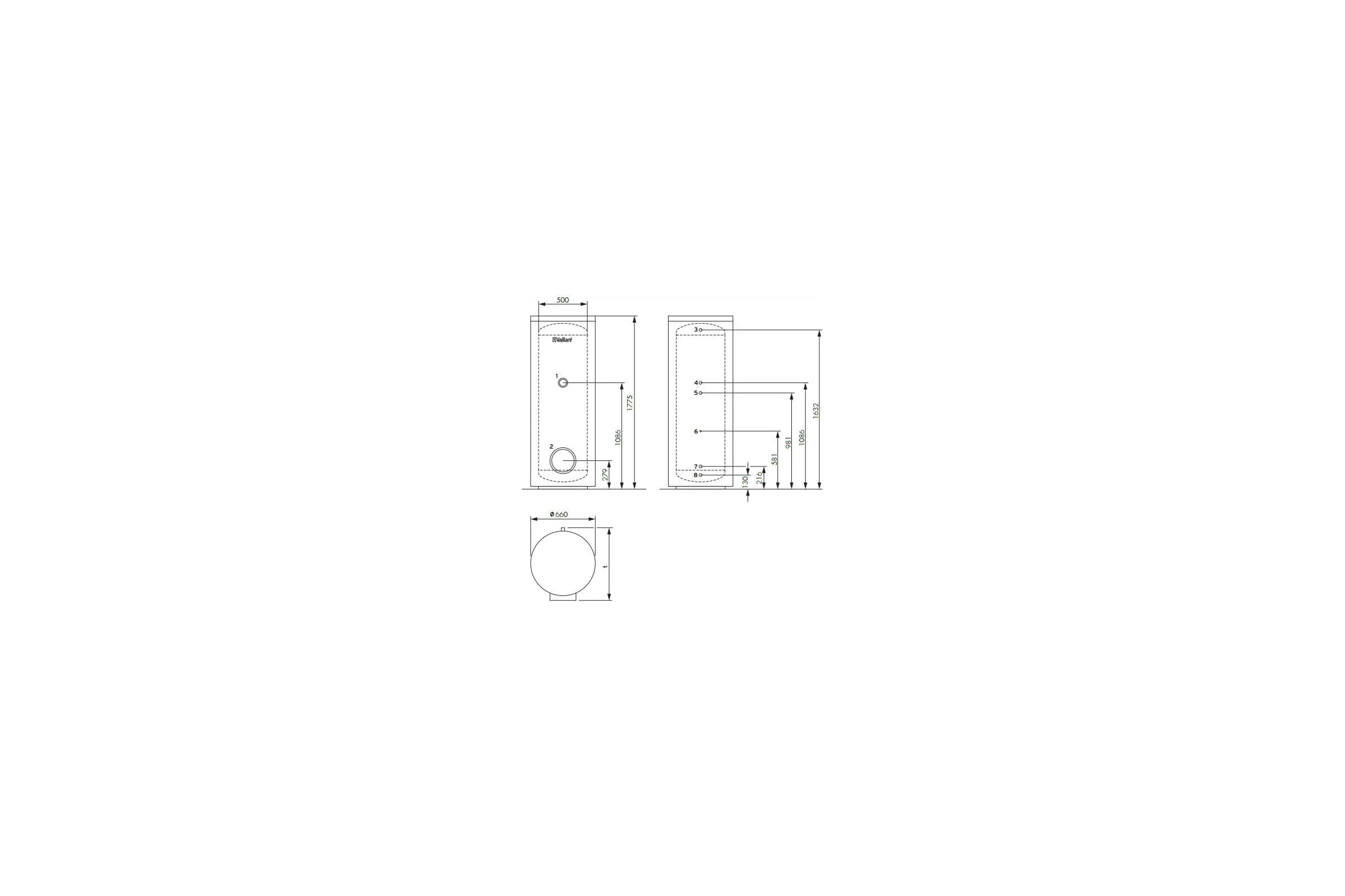 Водонагреватель Vaillant uniSTOR, VIH R 300/3 BR ст.арт. 0010003077 0010020639