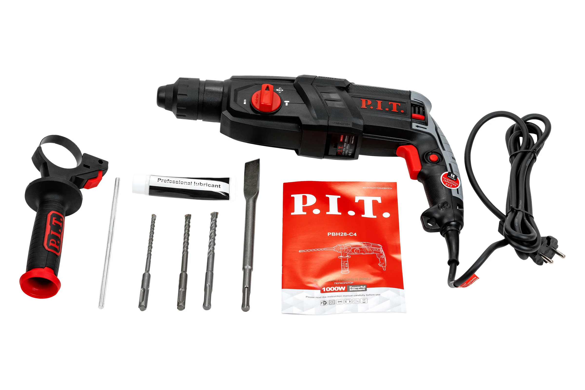 Перфоратор P.I.T. 1000Вт, 3дж, SDS+ PBH28-C4