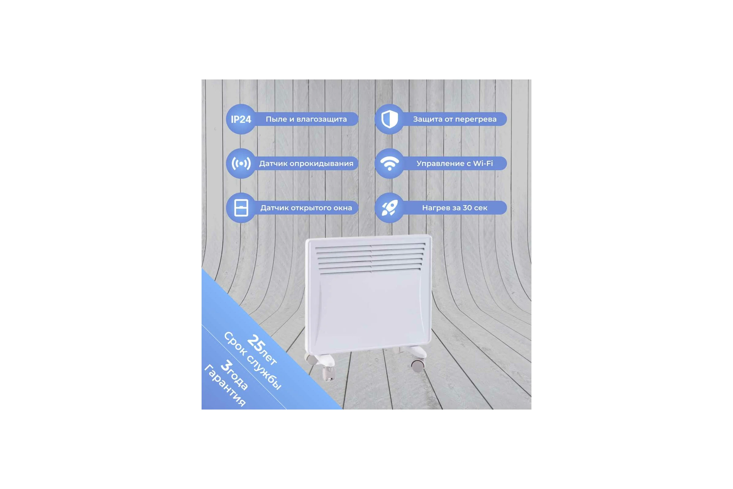 Электропанель SmartWay 1500W Digital Smart Wi-Fi серия STYLE Edition NDC-15DW