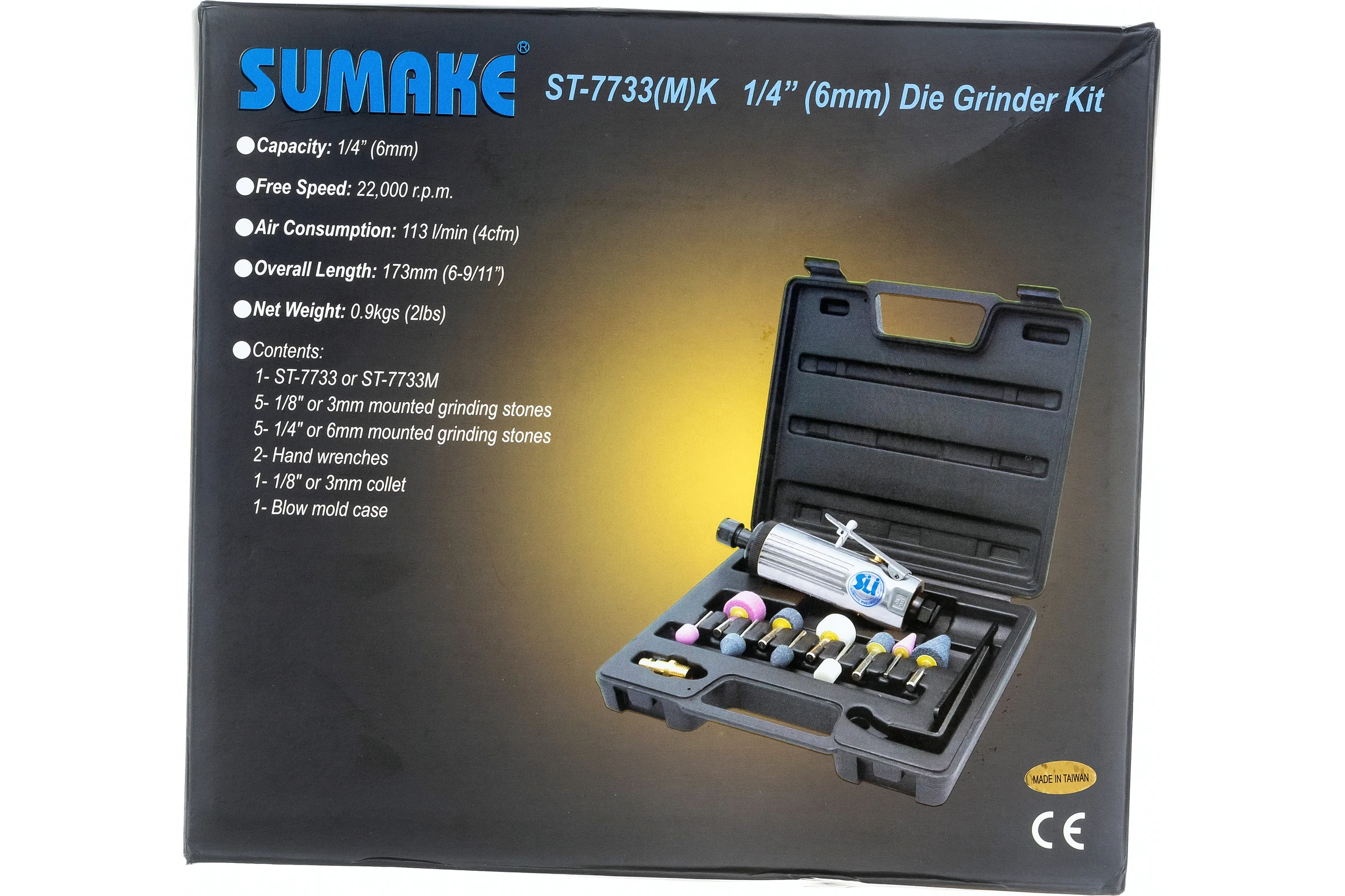 Прямая пневмошлифмашина SUMAKE ST-7733 MK 7317