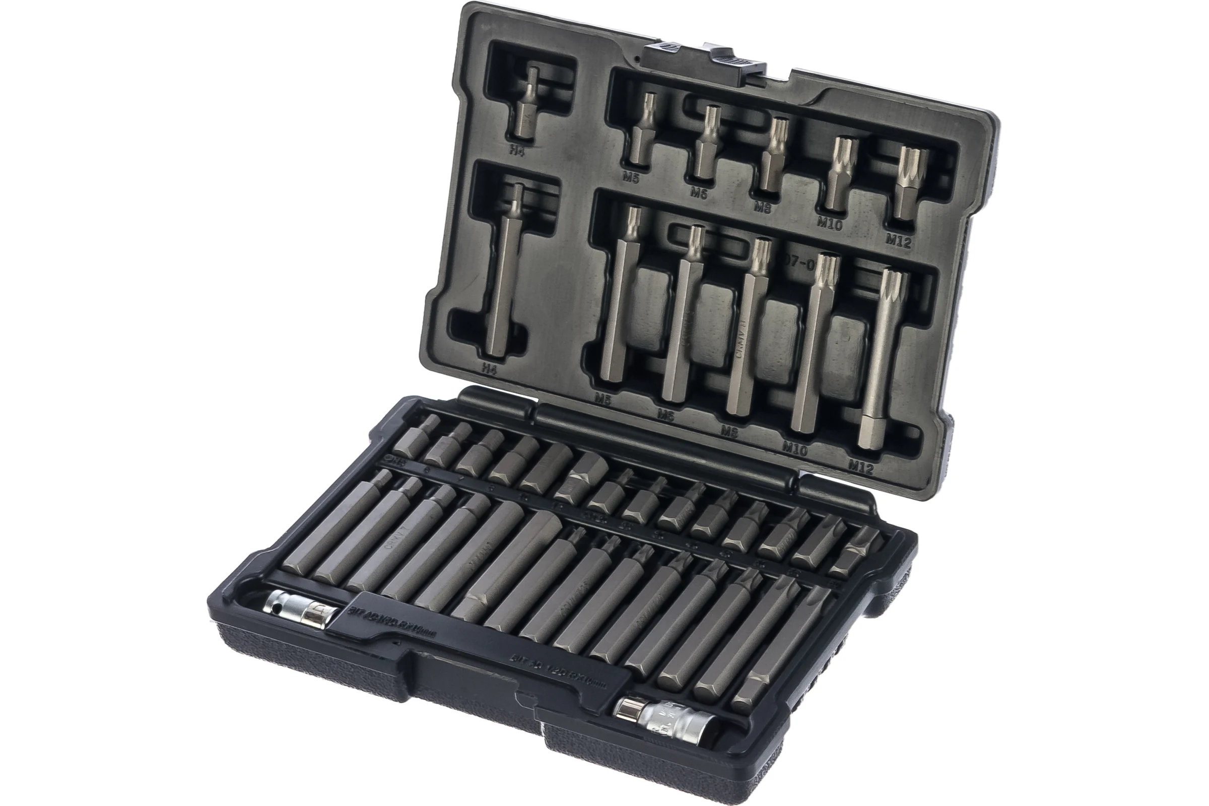 Набор бит STELS HEX, TORX, SPLINE, шестигранник 1/2"  42шт 11318