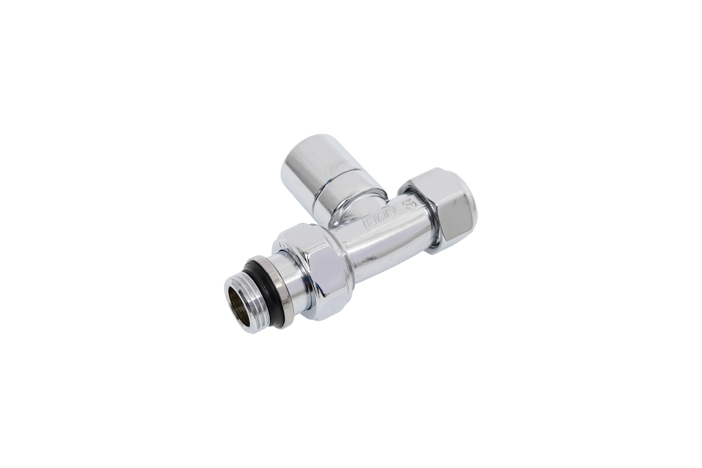 Запорный прямой вентиль FAR серебро, гайка М24x19, 1/2" EPDM FL 0205 12P