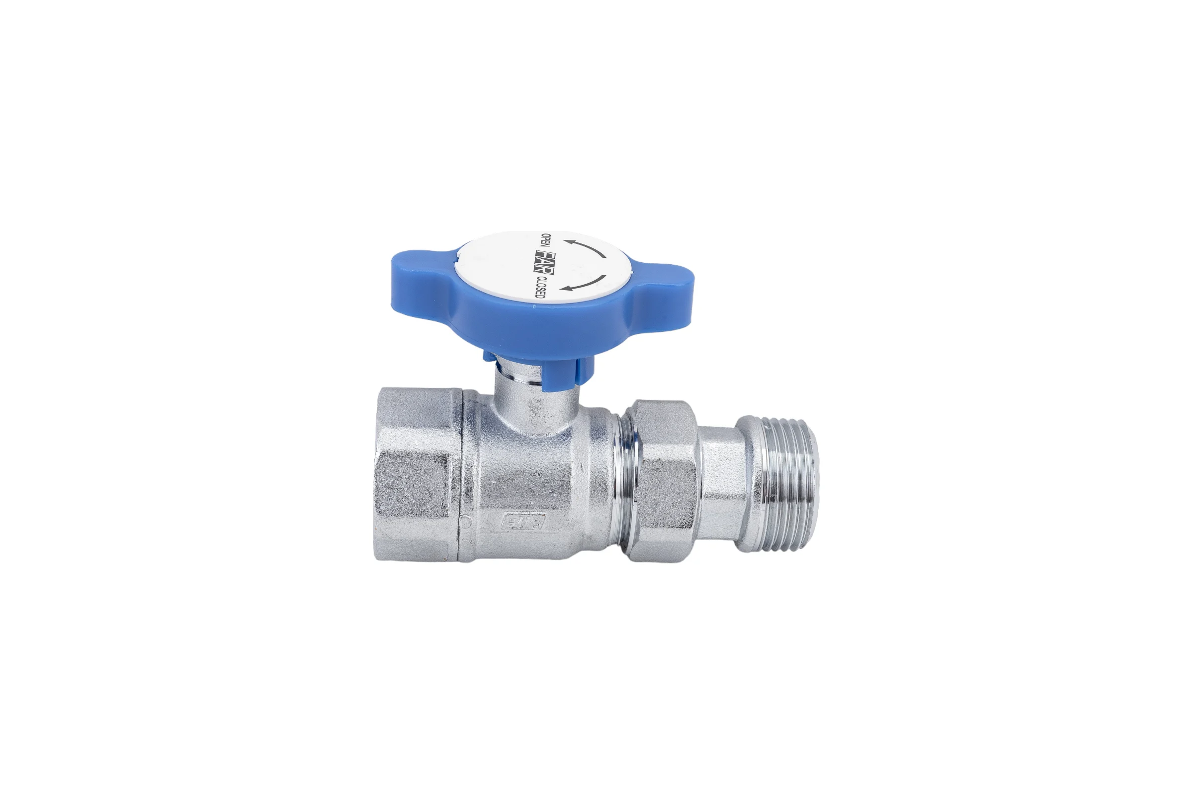 Шаровой кран FARс американкой, хром, 1", синяя ручка FS 3052 1B