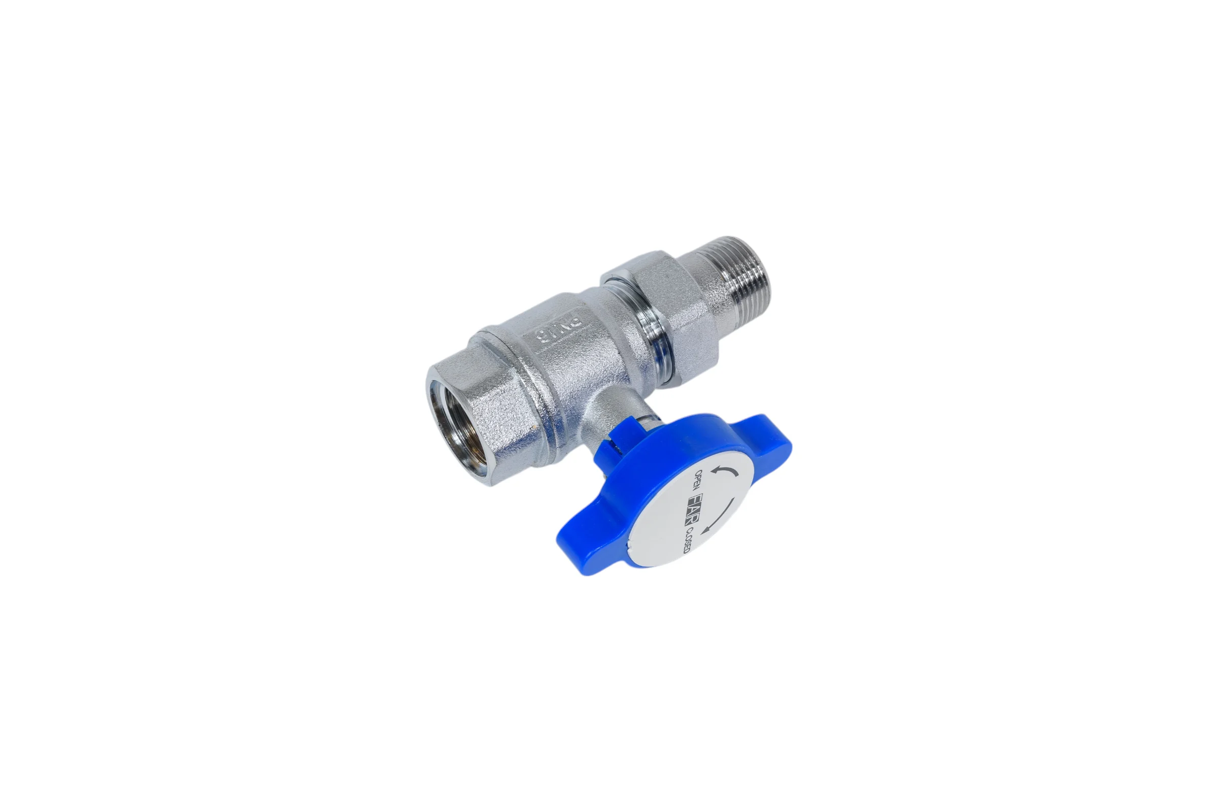 Шаровой кран FARс американкой, хром, 3/4", синяя ручка FS 3052 34B