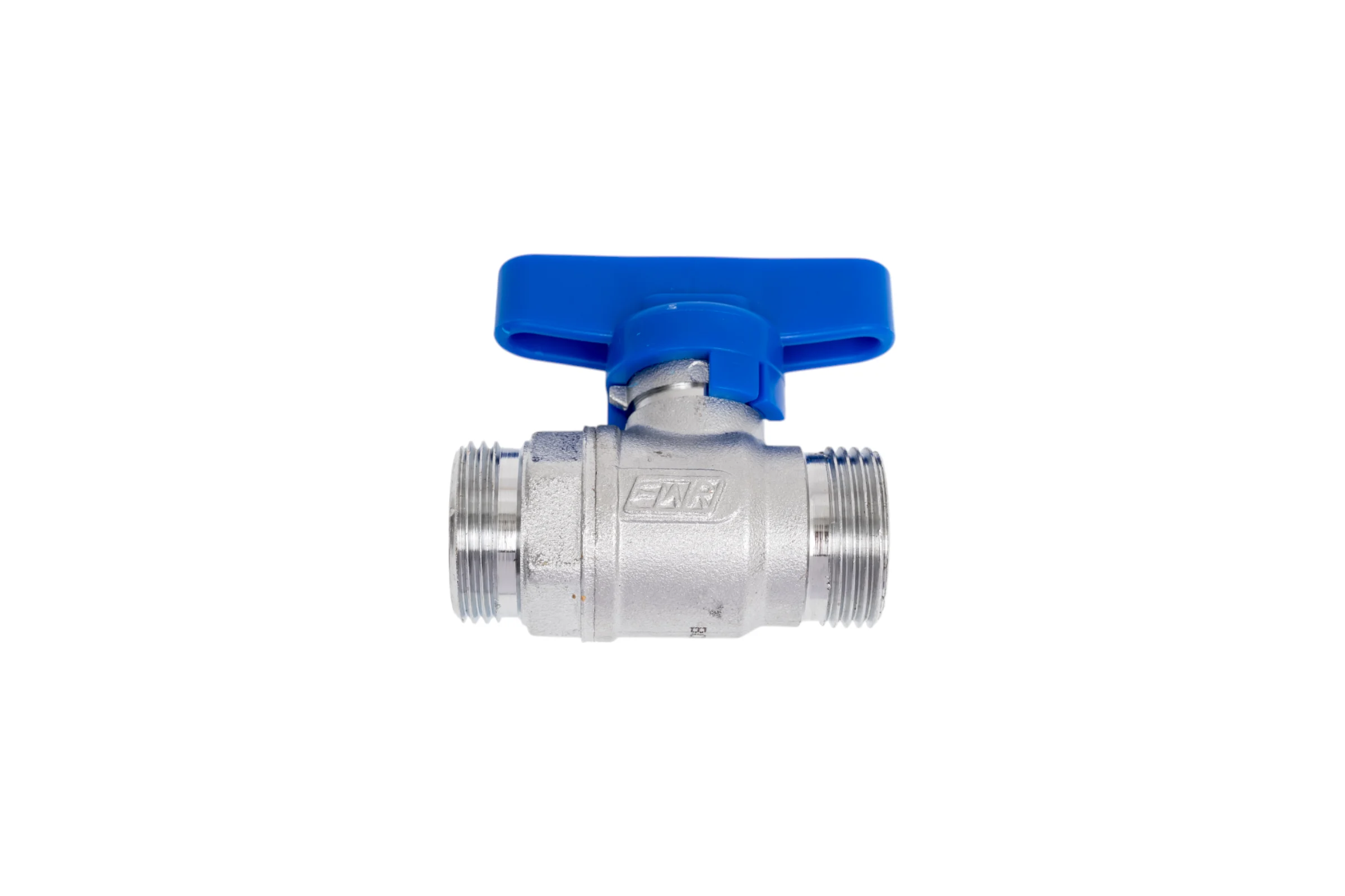 Шаровой кран FAR хром, 3/4"НР бабочка, синий FS 3067 34BC