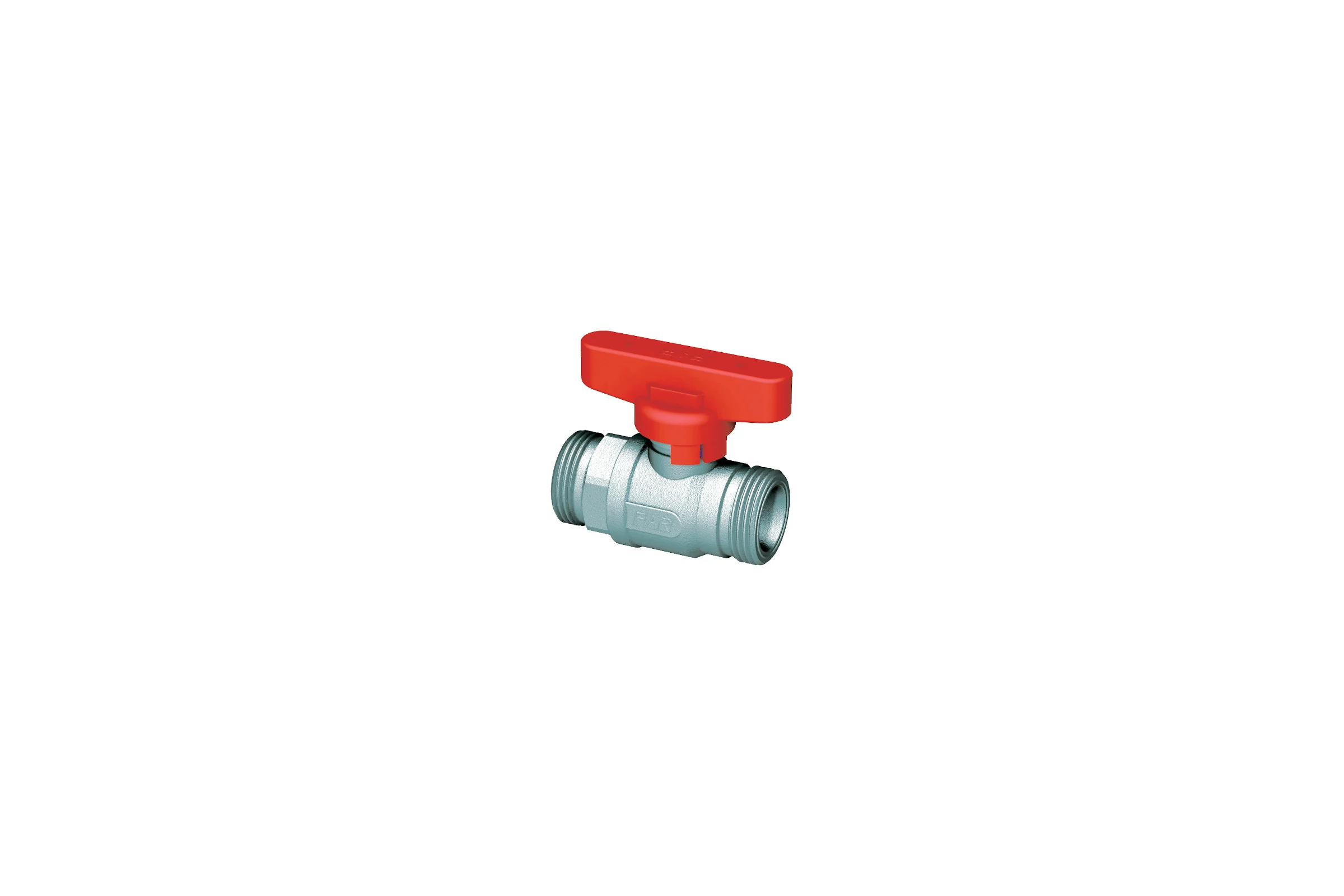 Шаровой кран FAR хром, 3/4"НР бабочка, красный FS 3067 34RC