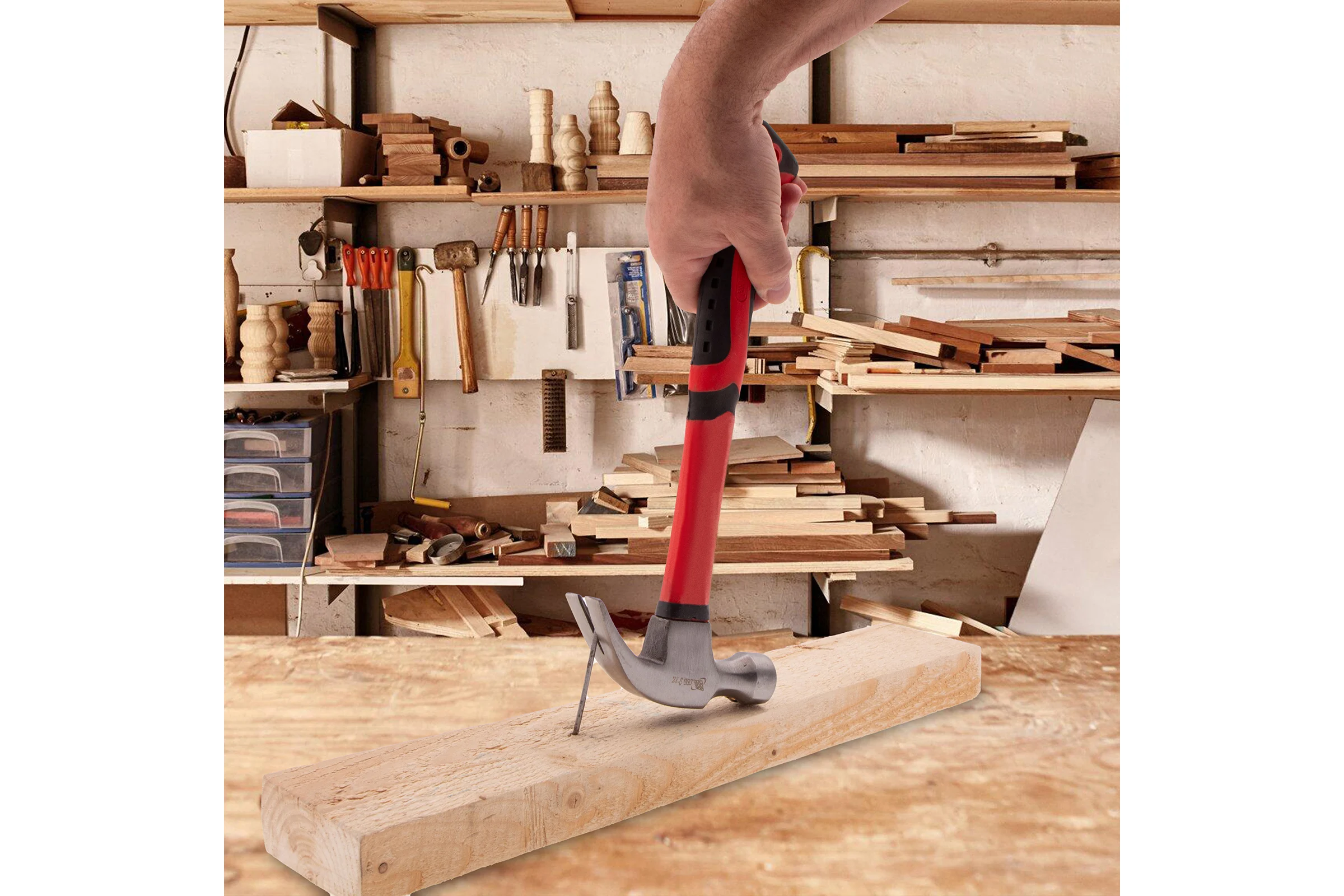 Молоток-гвоздодер MATRIX, 10446, 450 г
