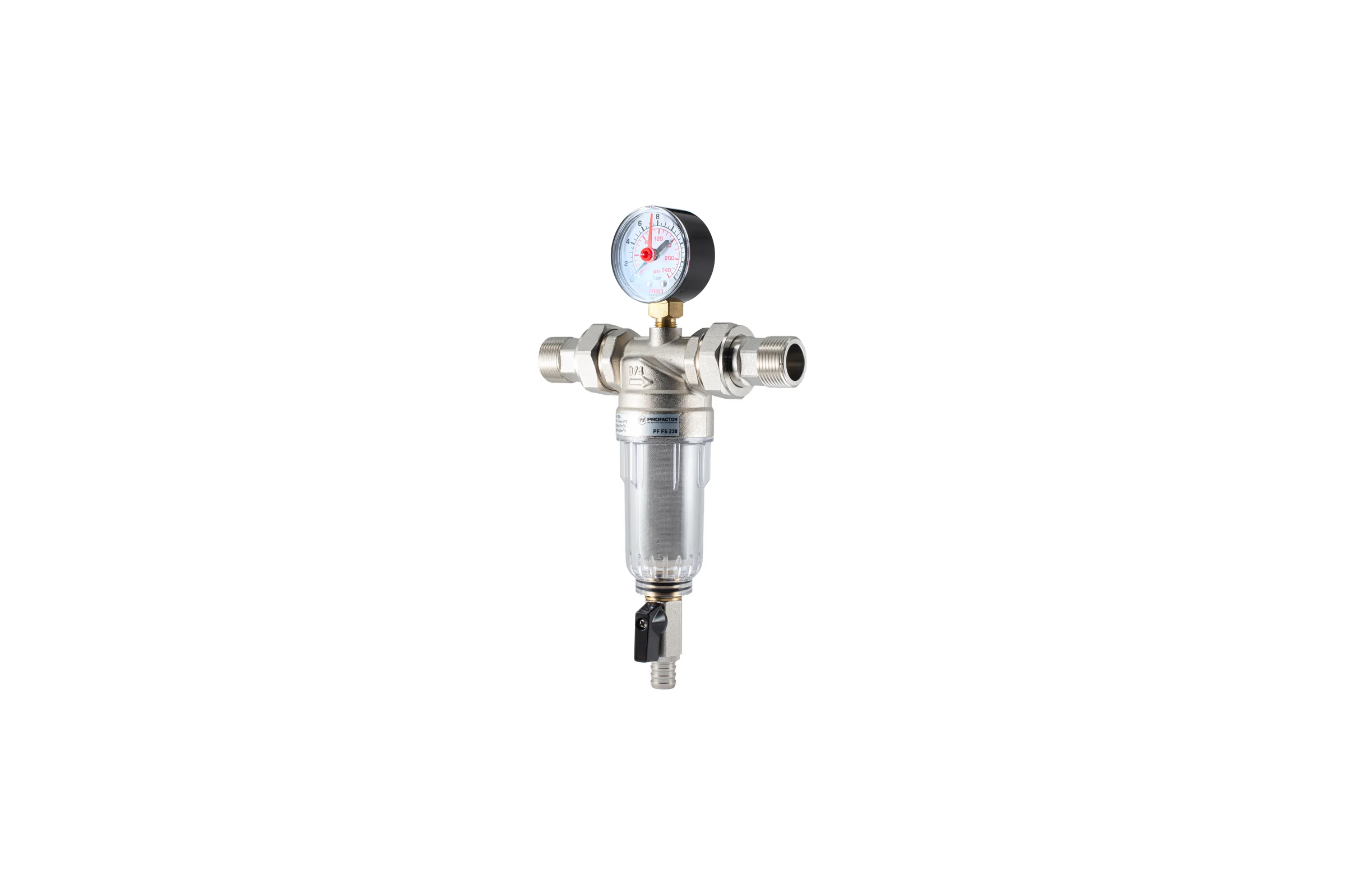 Фильтр промывной с манометром для холодной воды PROFACTOR 3/4" PF FS 238.20G