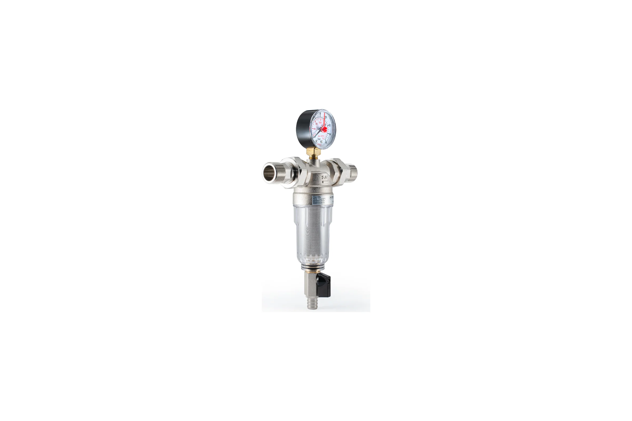 Фильтр промывной с манометром для холодной воды PROFACTOR 3/4" PF FS 238.20G
