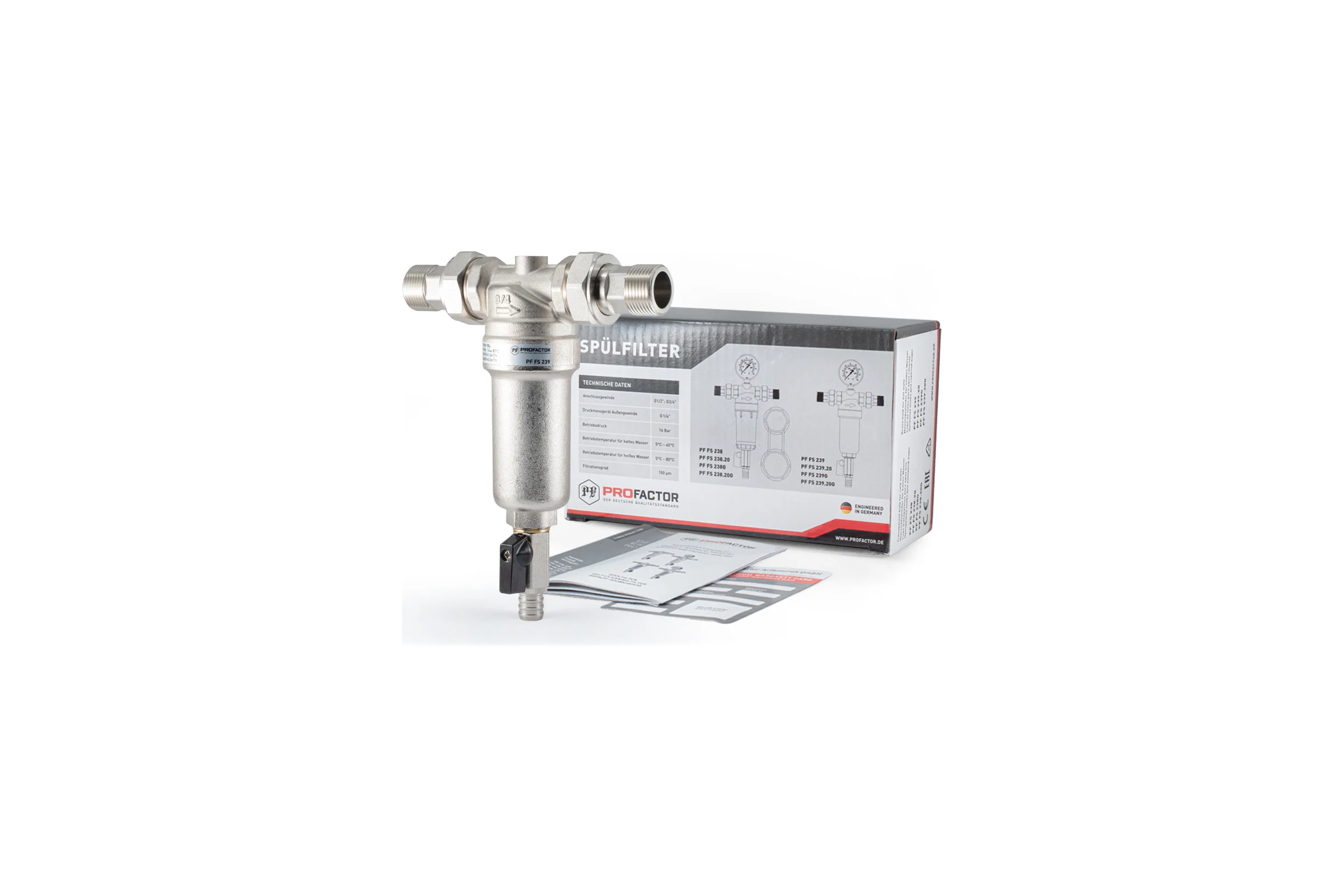Фильтр промывной для горячей воды PROFACTOR 3/4" PF FS 239.20