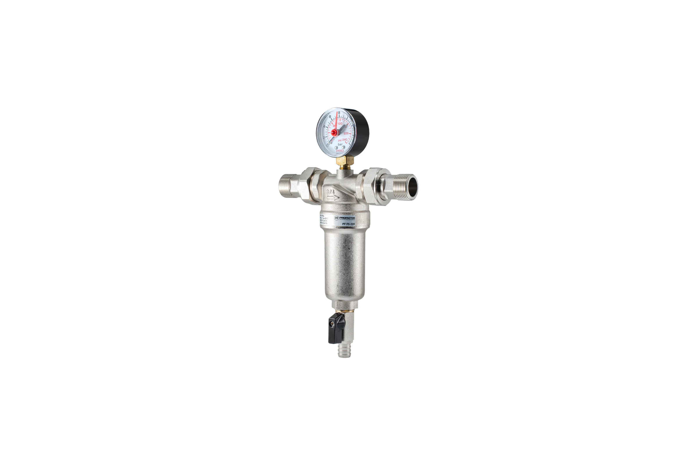 Фильтр промывной с манометром для горячей воды PROFACTOR 3/4" PF FS 239.20G