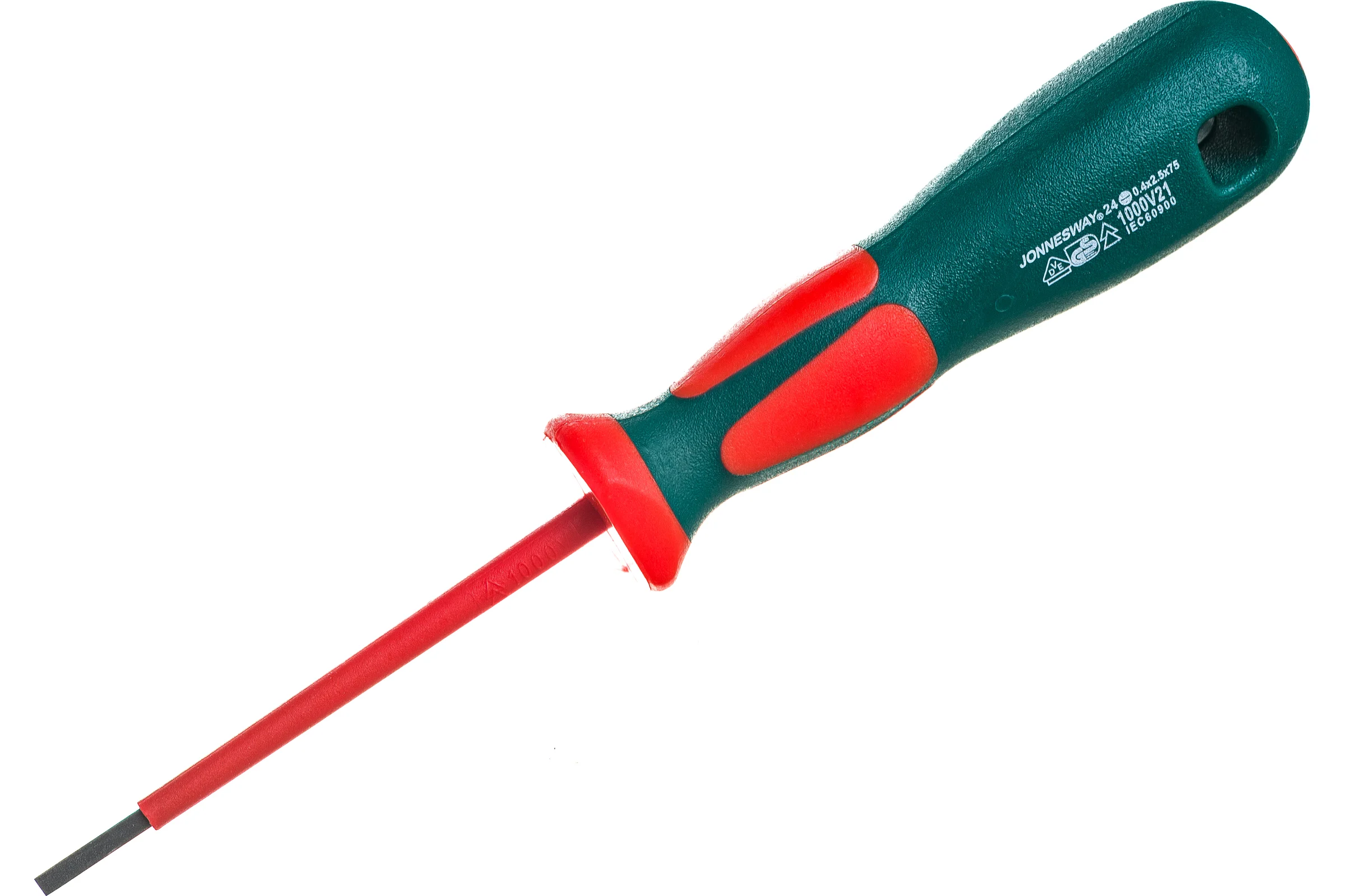 Шлицевая диэлектрическая отвертка Jonnesway, SL, DV13S275 (D19S275), 2,4х75 мм
